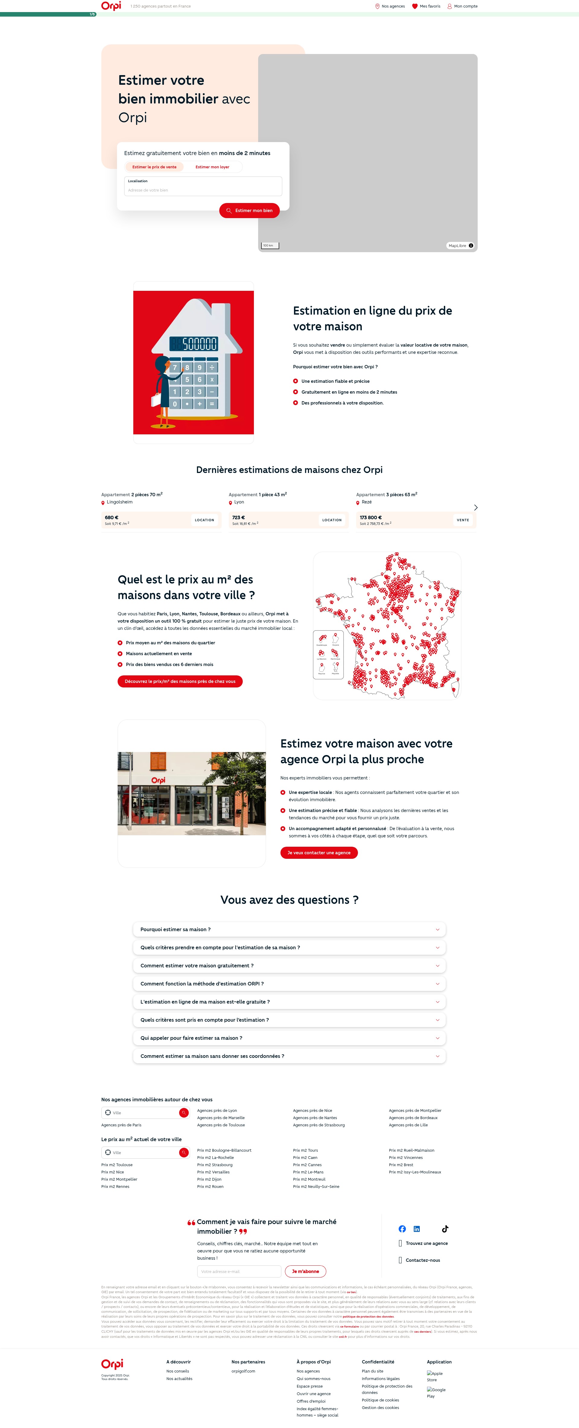 Screenshot of www.orpi.com