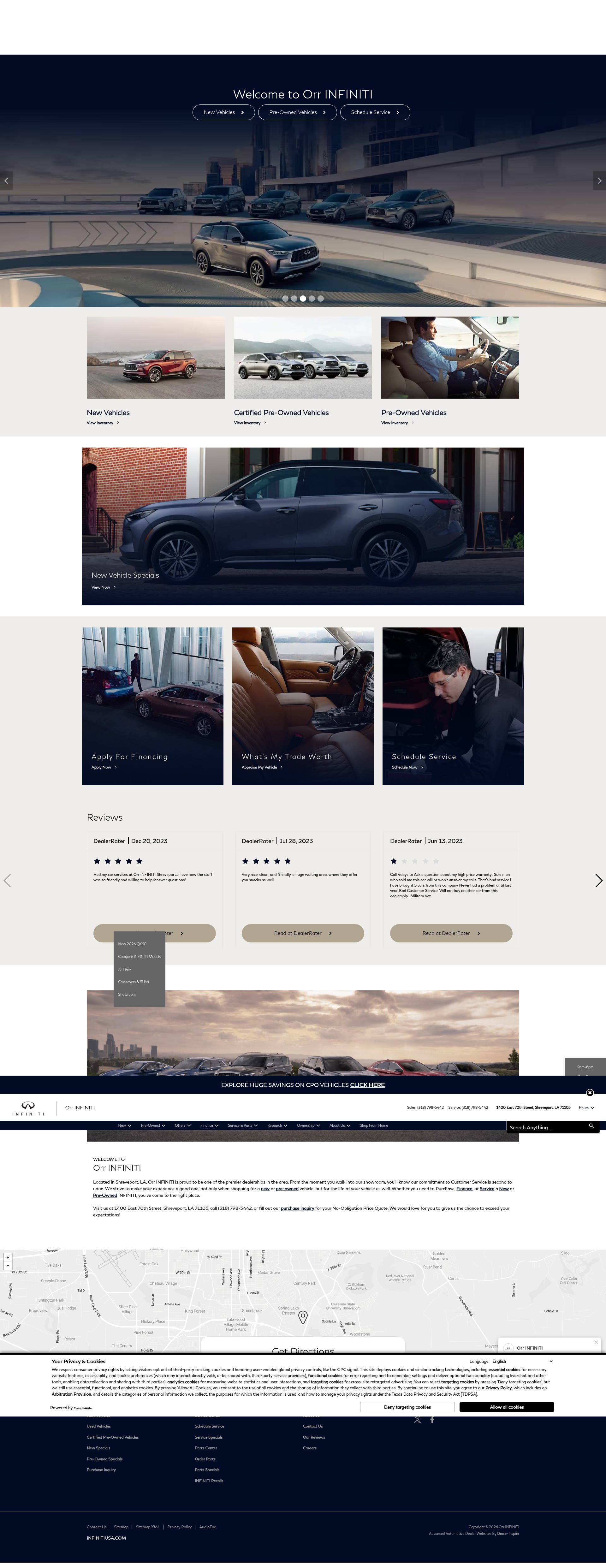Screenshot of www.orrinfiniti.com
