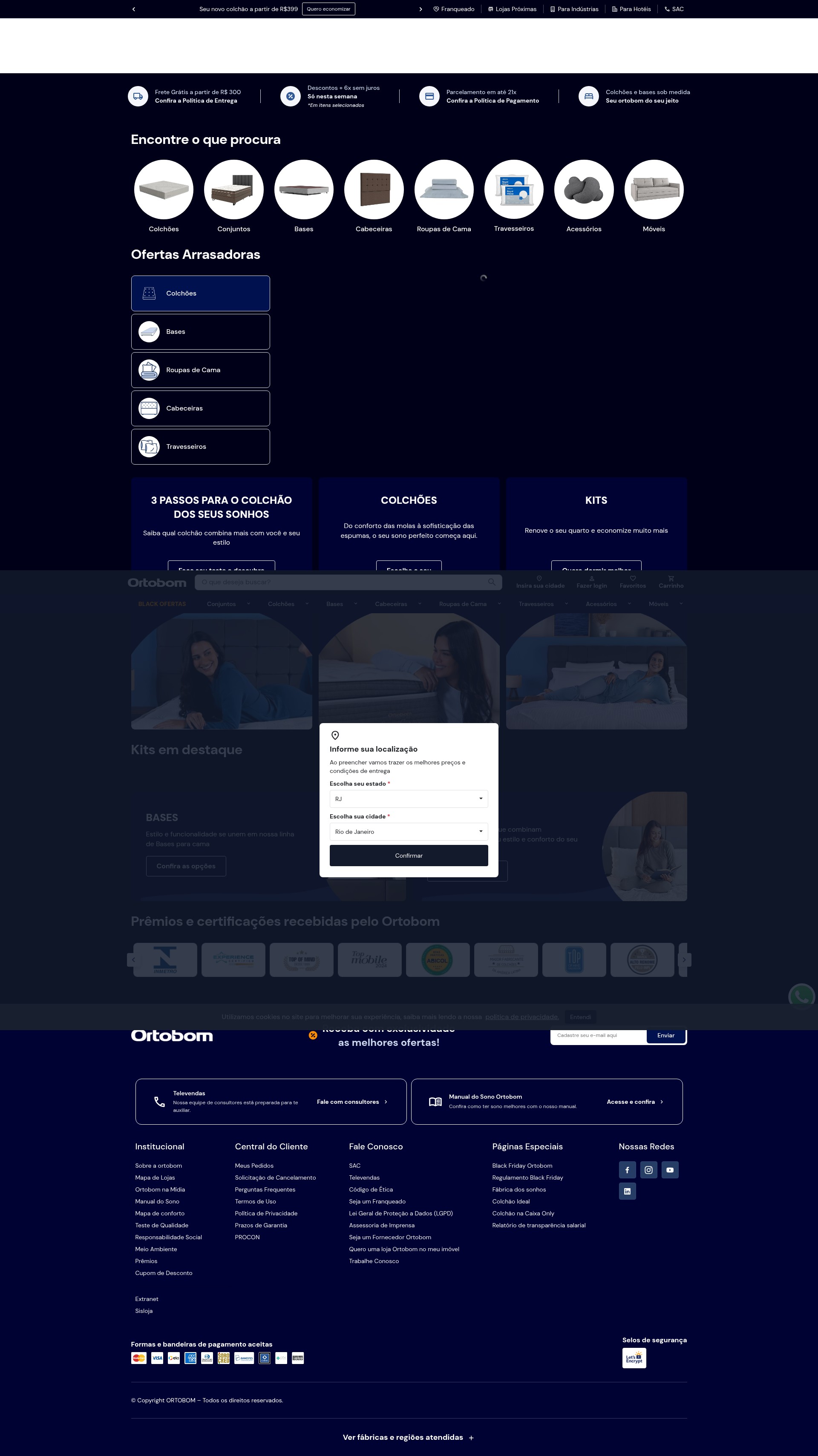 Screenshot of www.ortobom.com.br