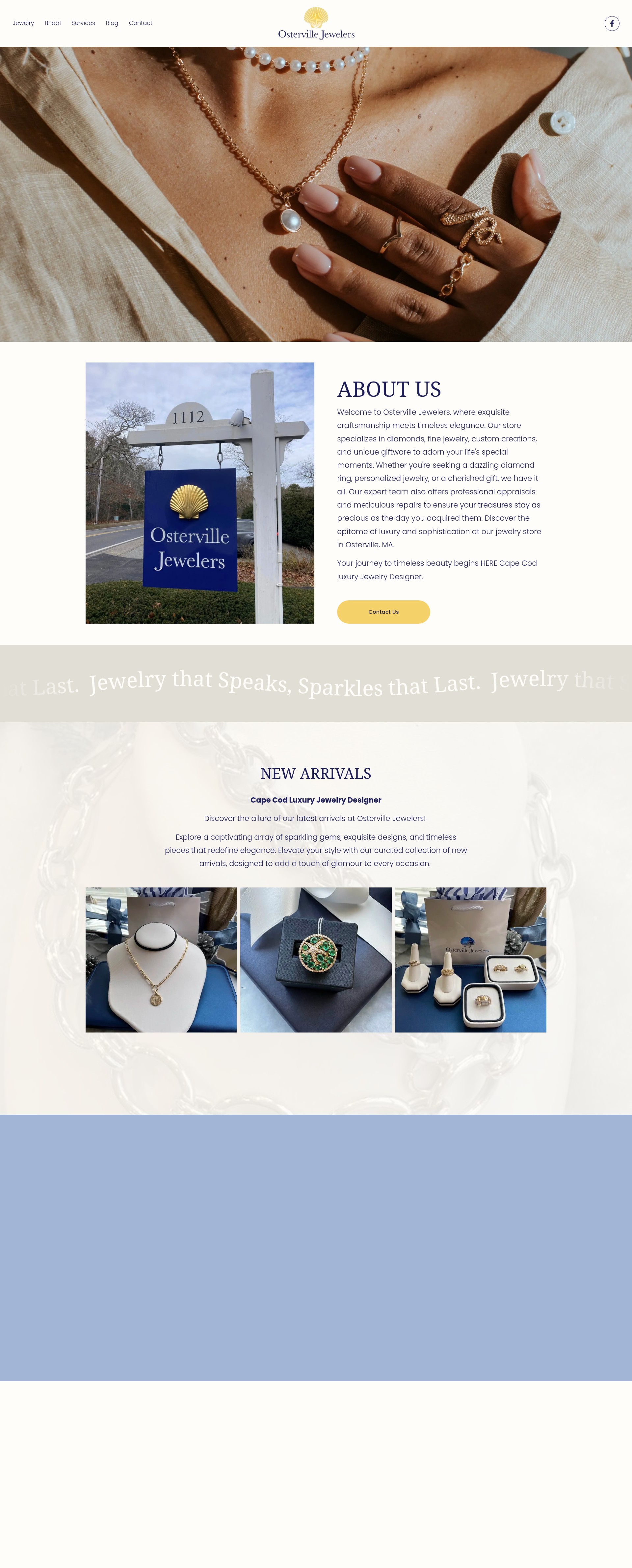 Screenshot of www.ostervillejewelers.com