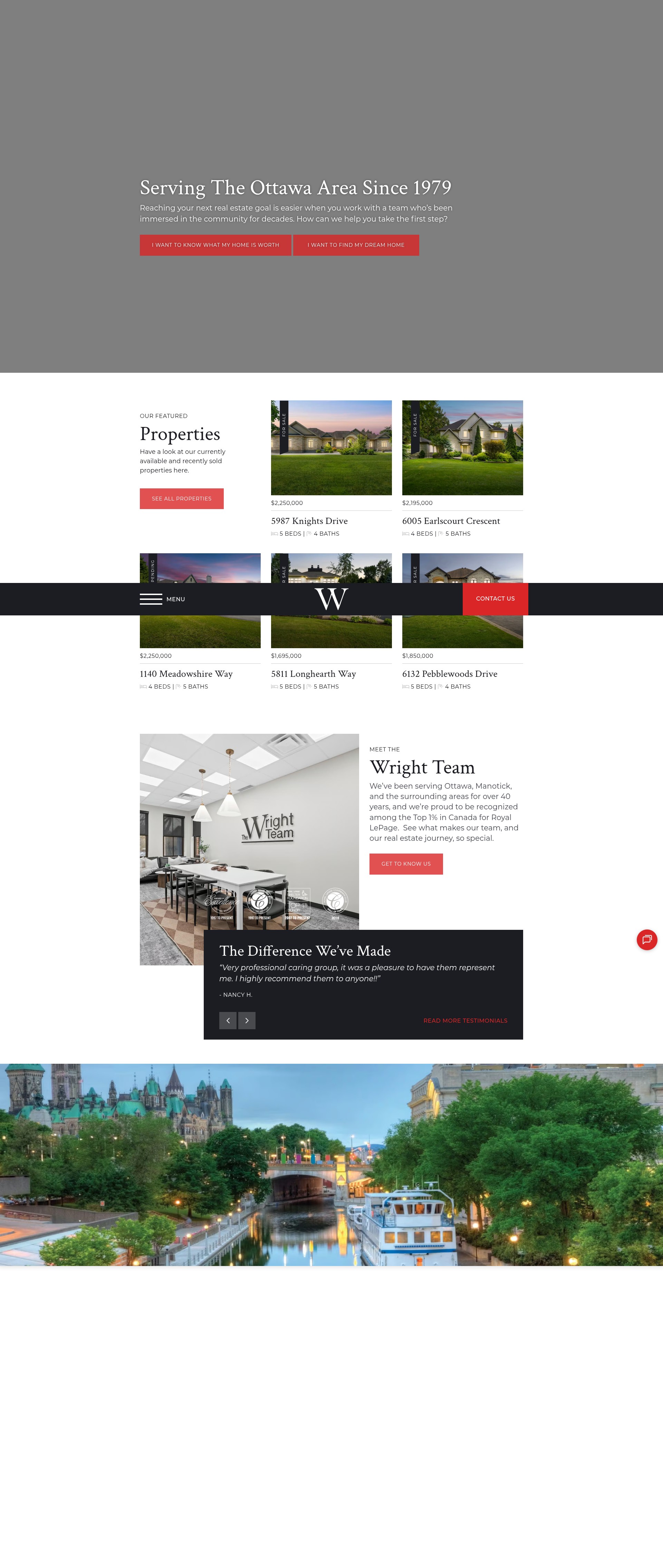 Screenshot of www.ottawahomes.ca