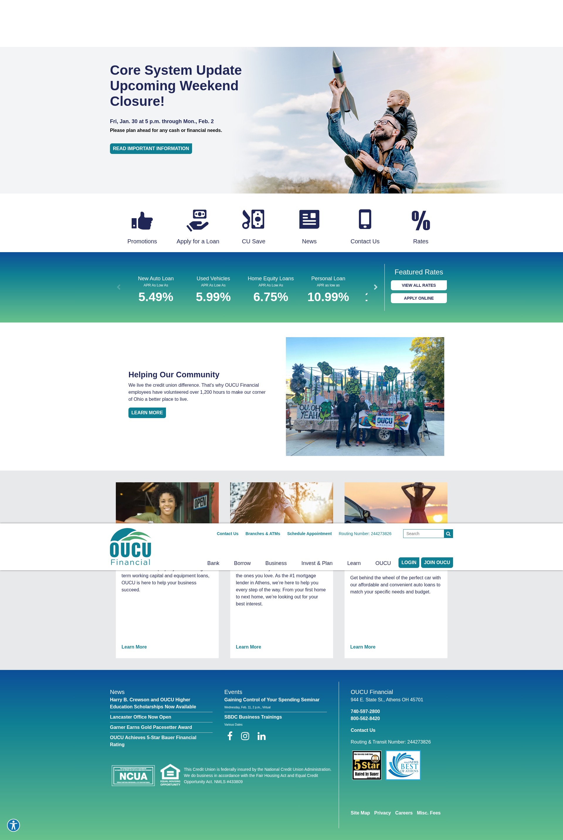 Screenshot of www.oucu.org