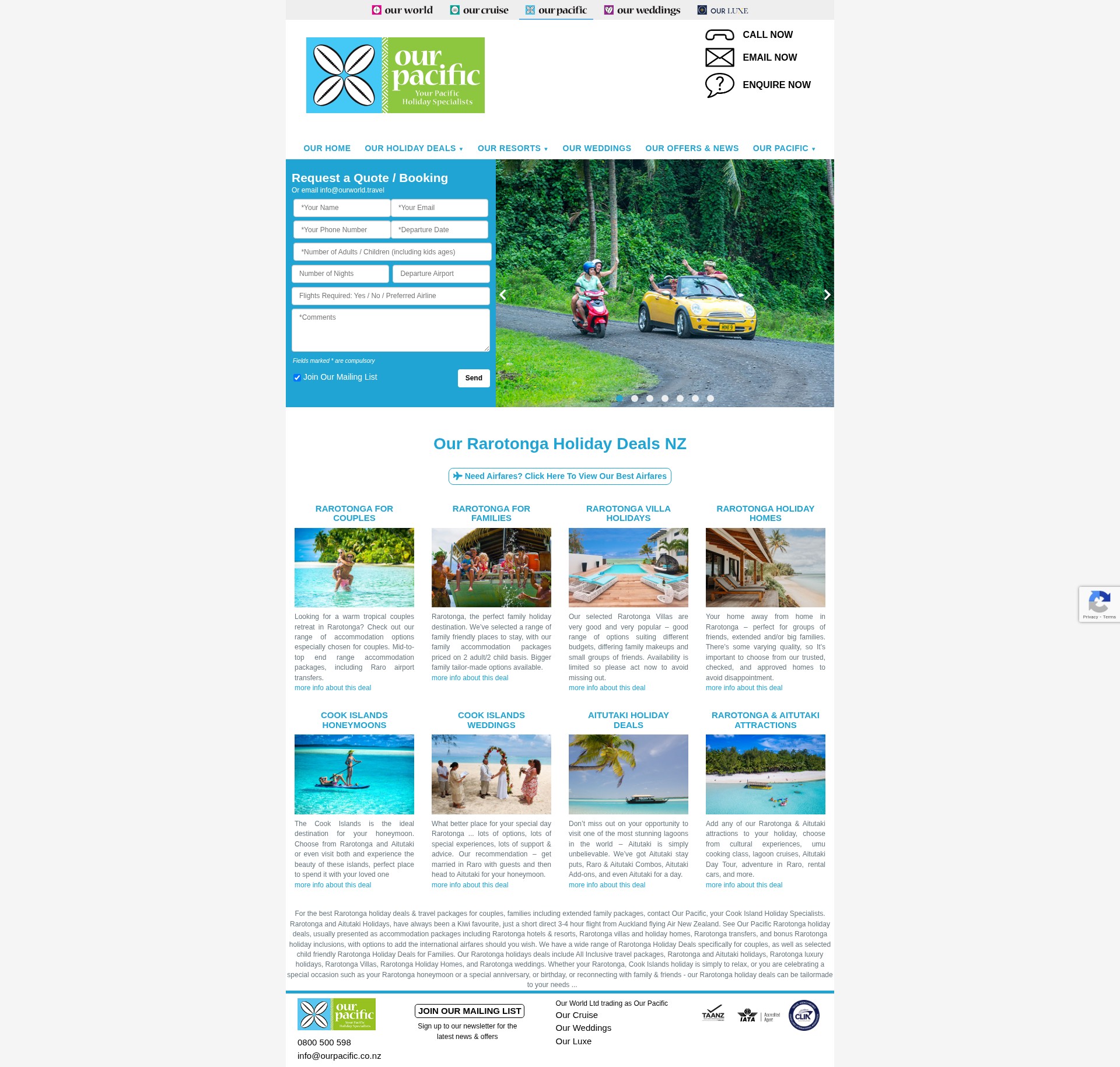 Screenshot of www.ourpacific.co.nz