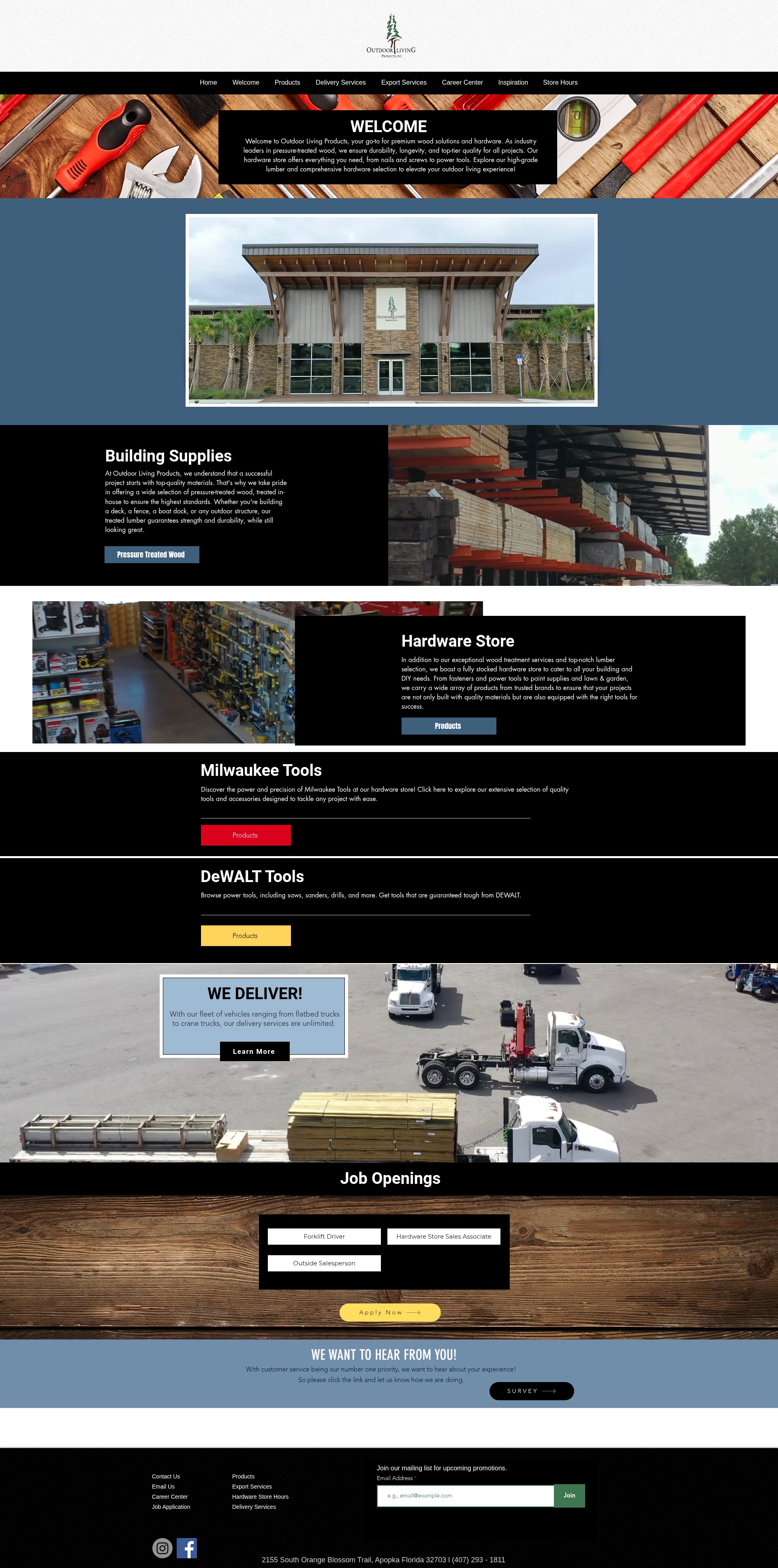 Screenshot of www.outdoorlivingproducts.net