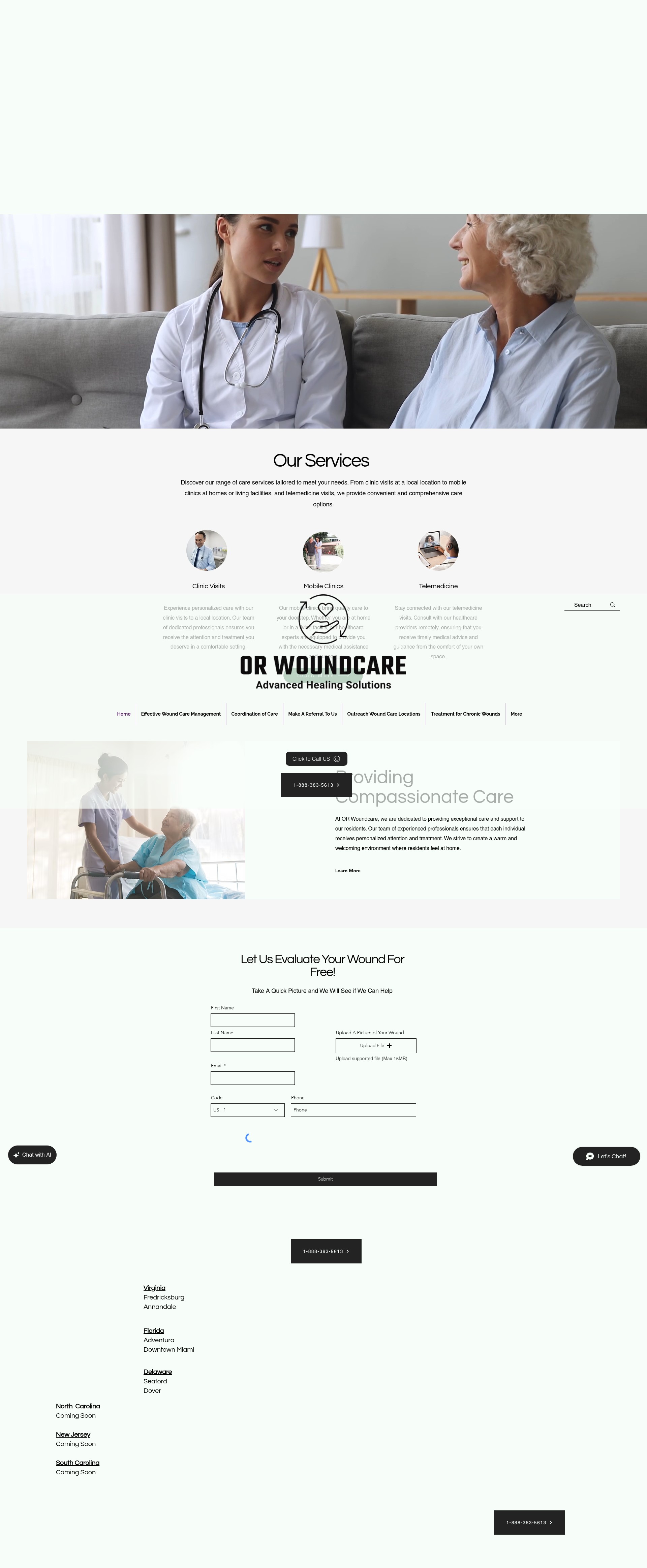 Screenshot of www.outreachwoundcare.com