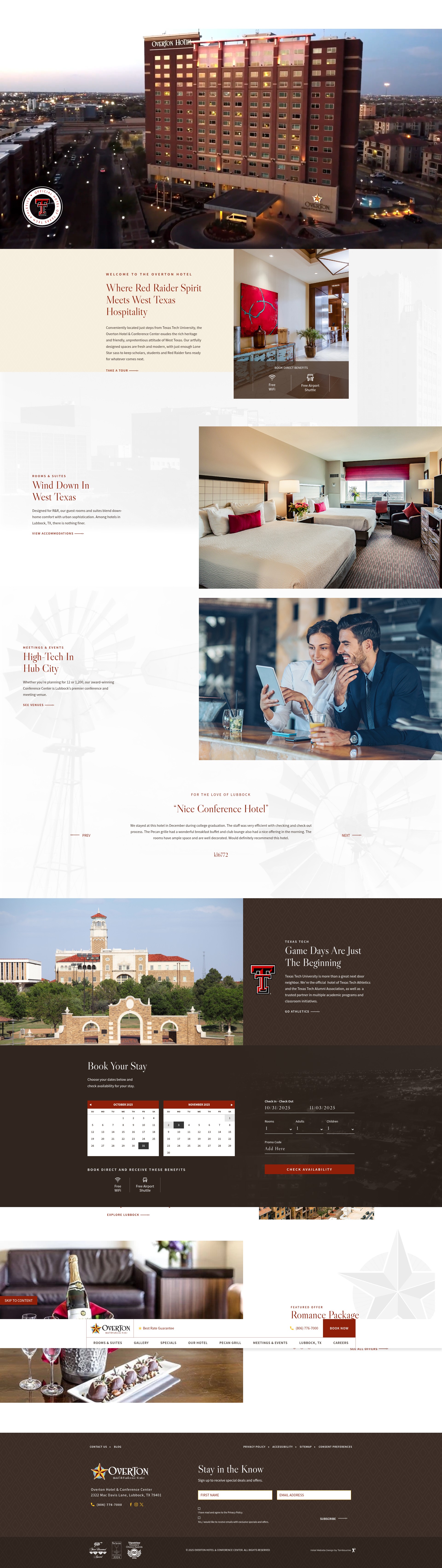 Screenshot of www.overtonhotel.com
