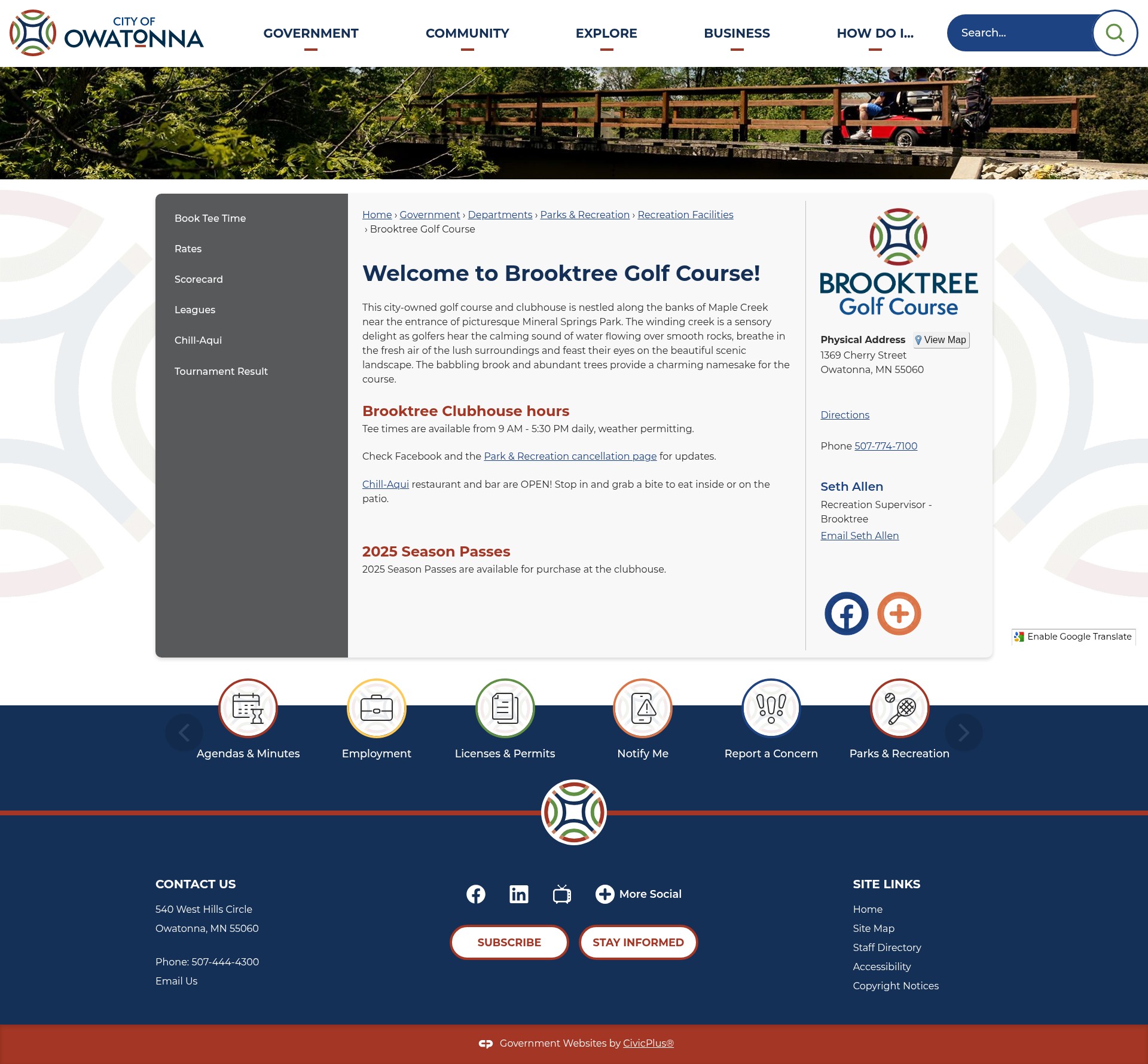 Screenshot of www.owatonna.gov
