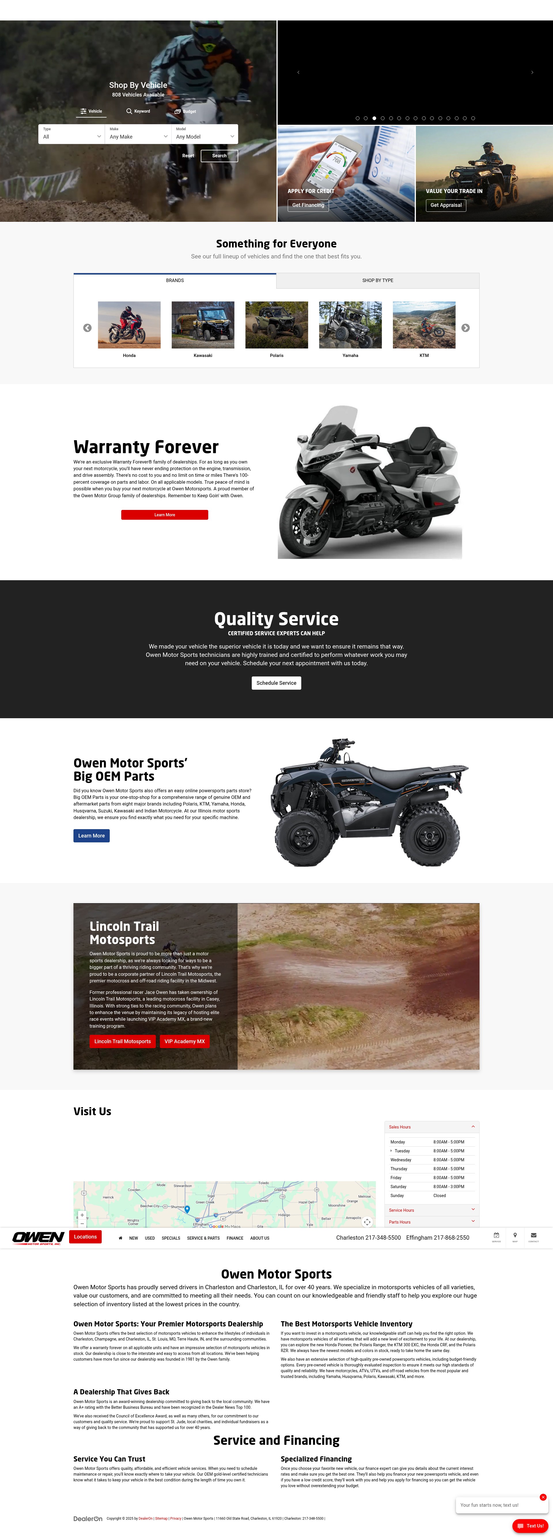 Screenshot of www.owenmotorsports.com