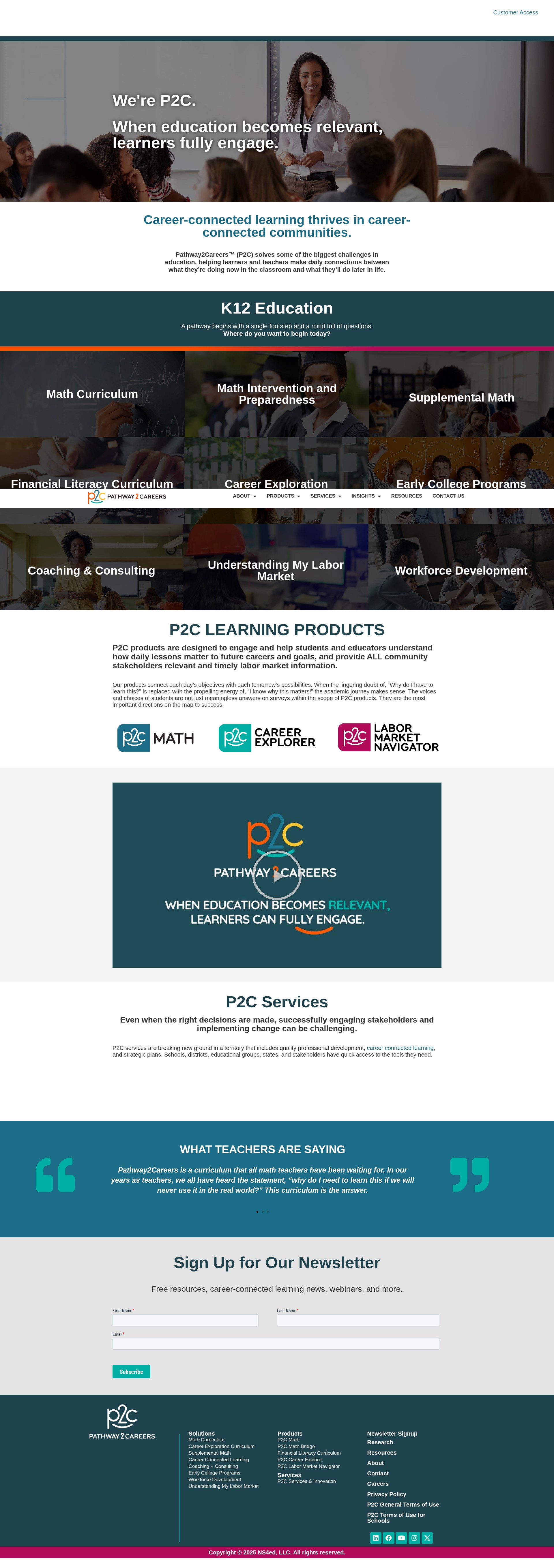 Screenshot of www.p2c.org
