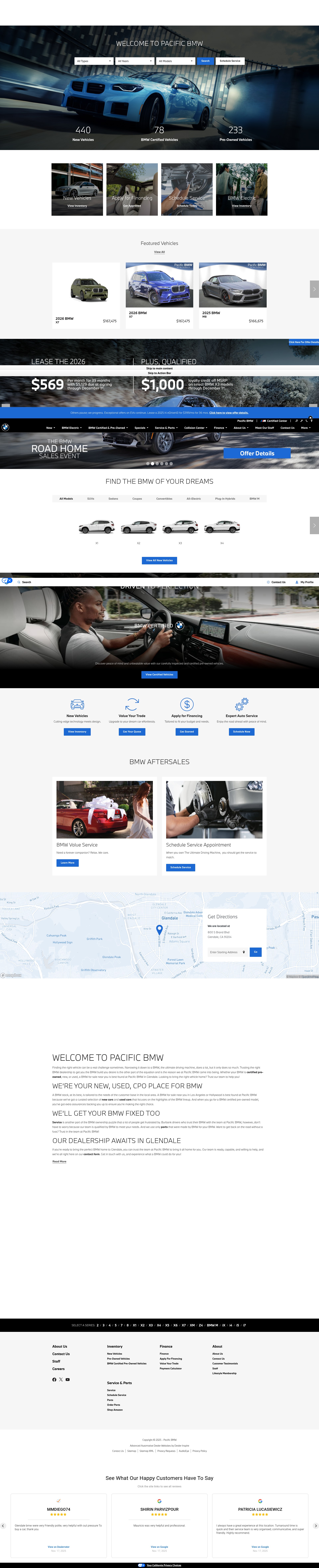 Screenshot of www.pacificbmw.com