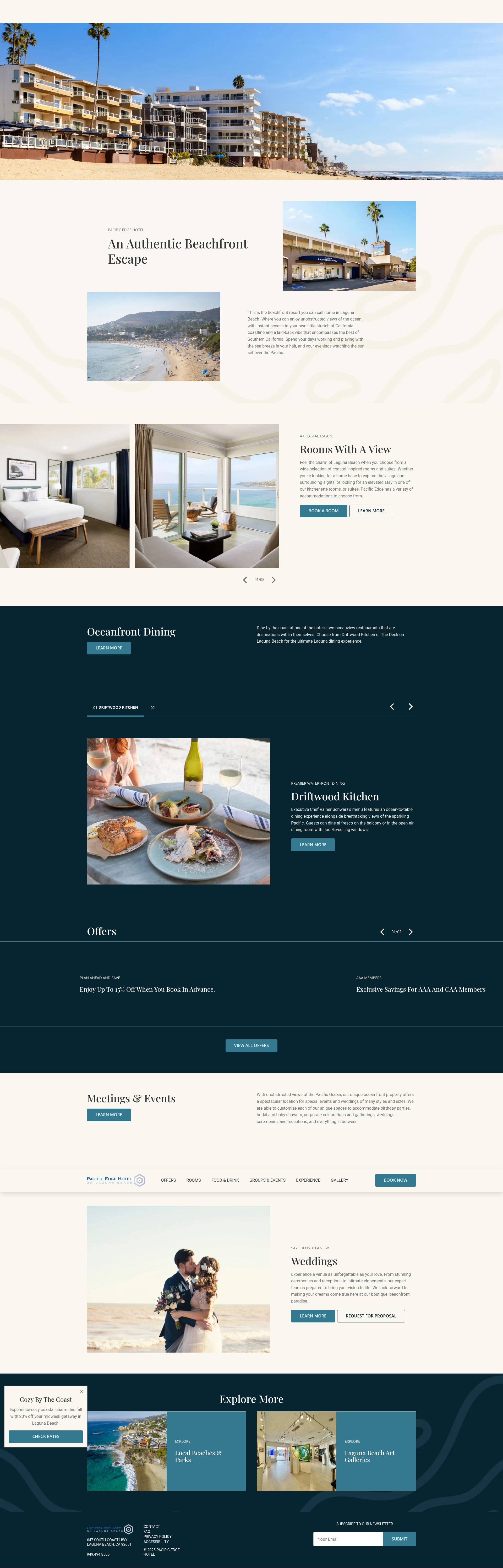 Screenshot of www.pacificedgehotel.com