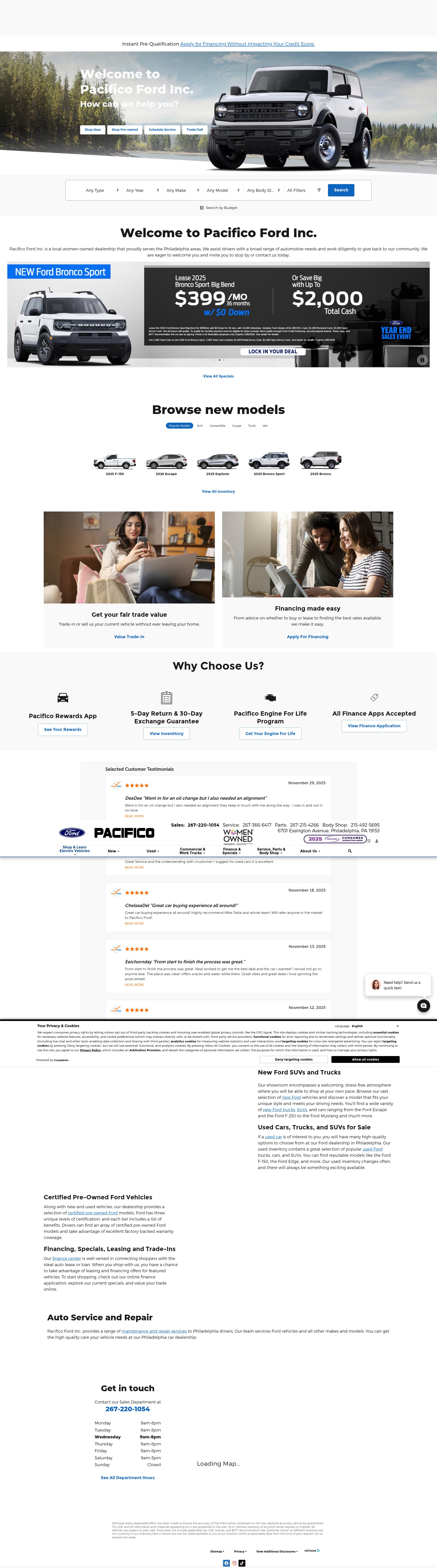 Screenshot of www.pacificoford.com