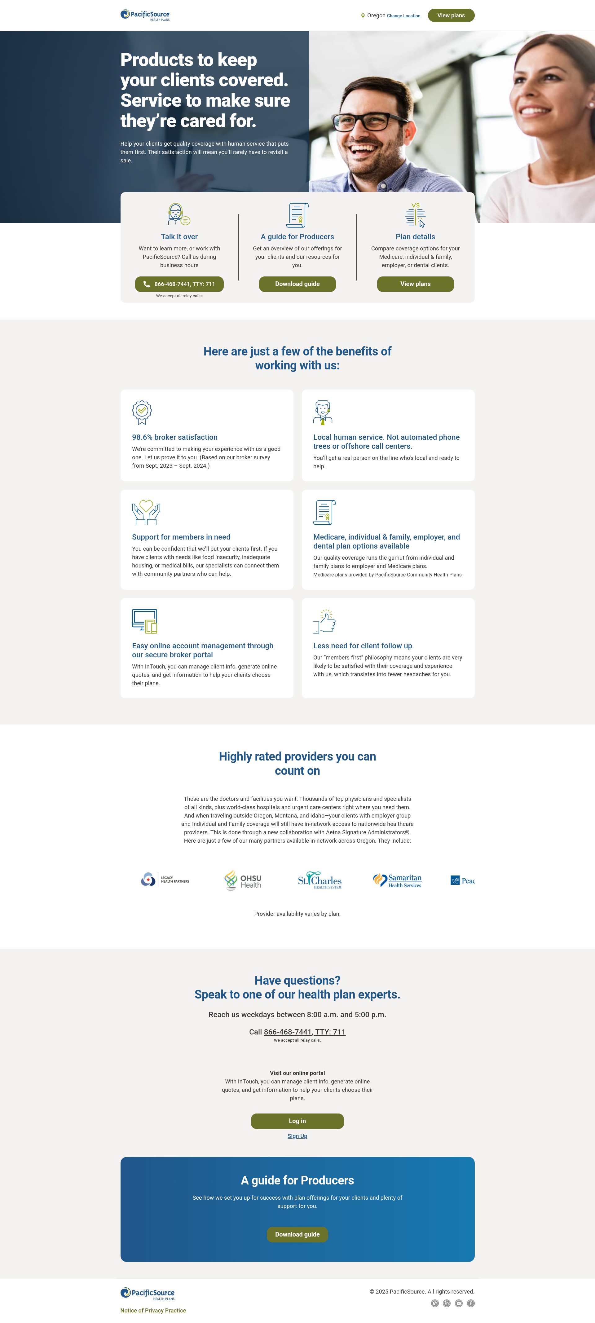 Screenshot of www.pacificsourcemembersfirst.com