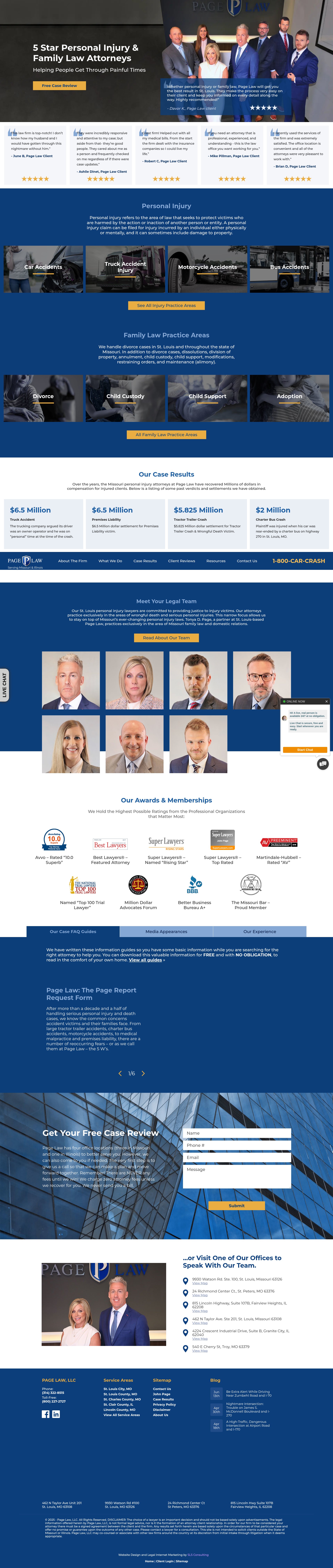 Screenshot of www.pagelaw.com
