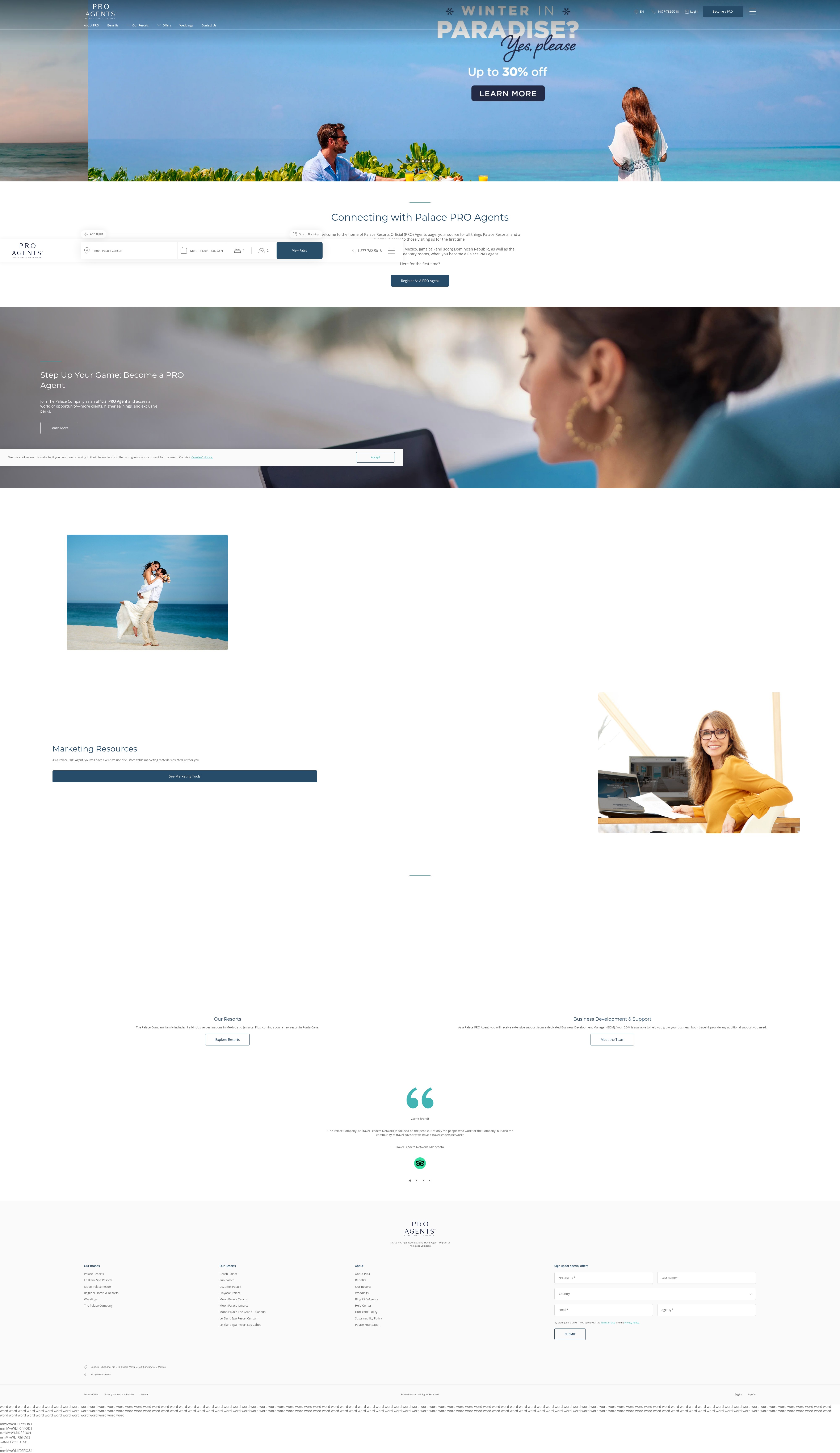 Screenshot of www.palaceproagents.com