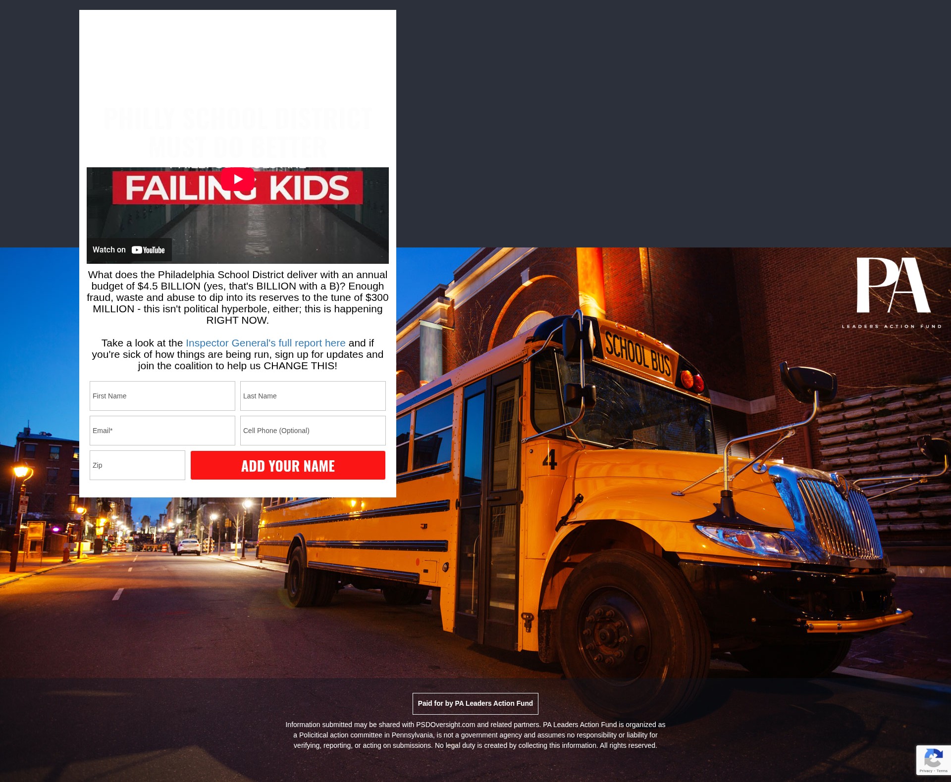 Screenshot of www.paleaders.com