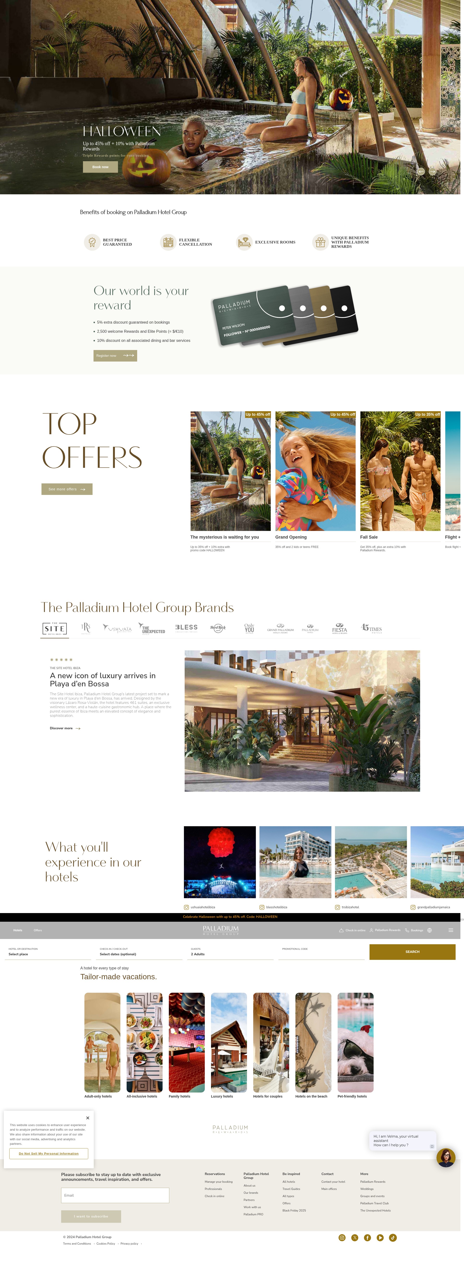 Screenshot of www.palladiumhotelgroup.com