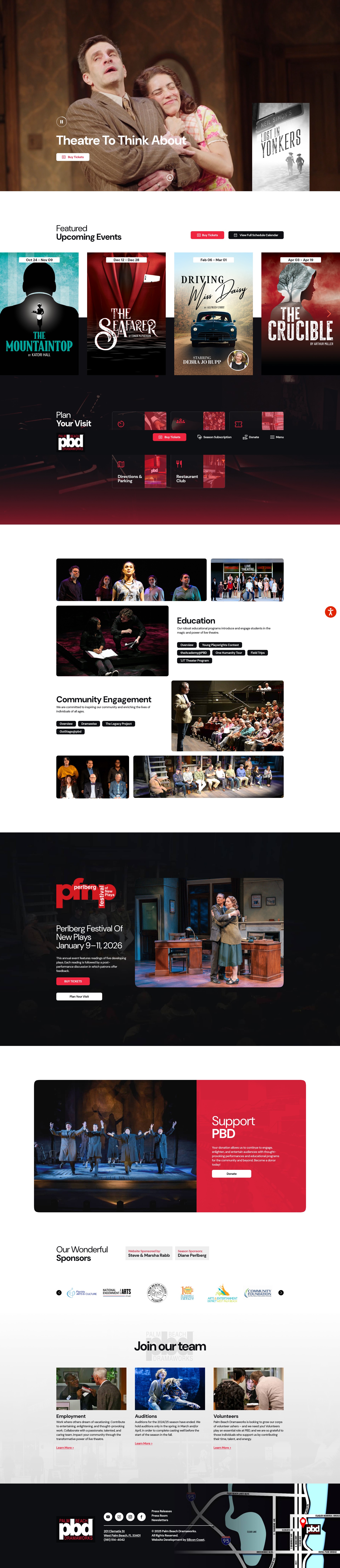 Screenshot of www.palmbeachdramaworks.org