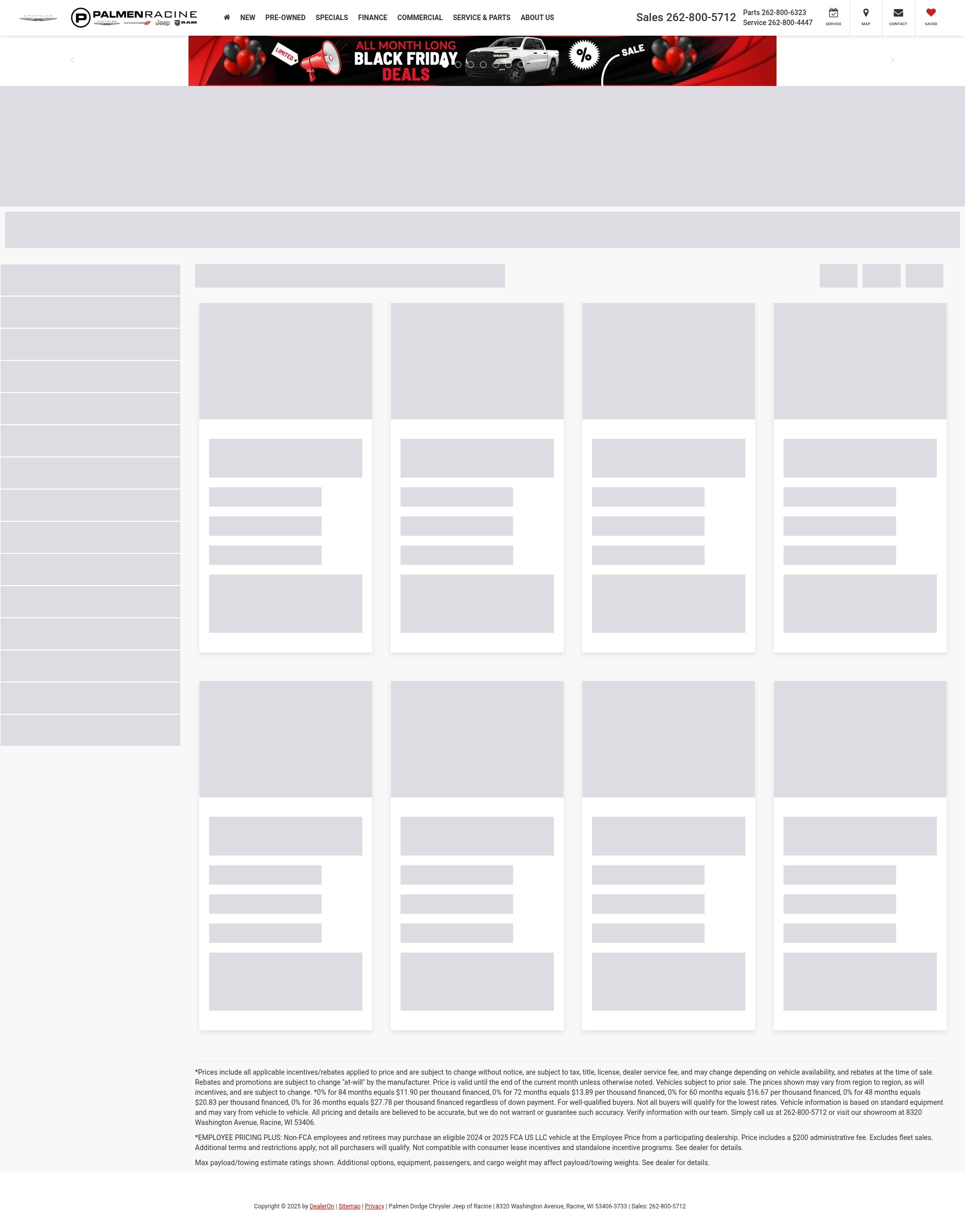 Screenshot of www.palmendodgechryslerjeepofracine.com