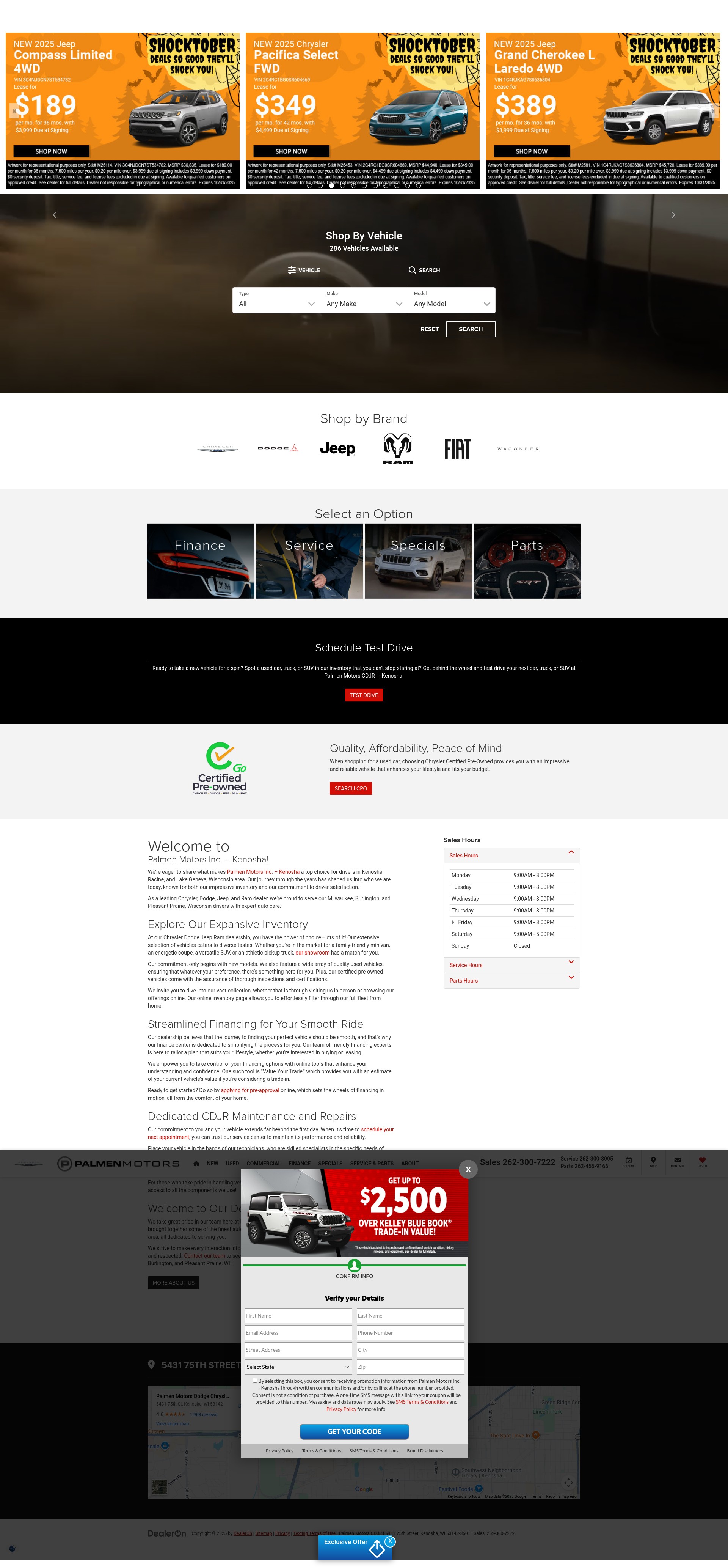 Screenshot of www.palmenmotors.com