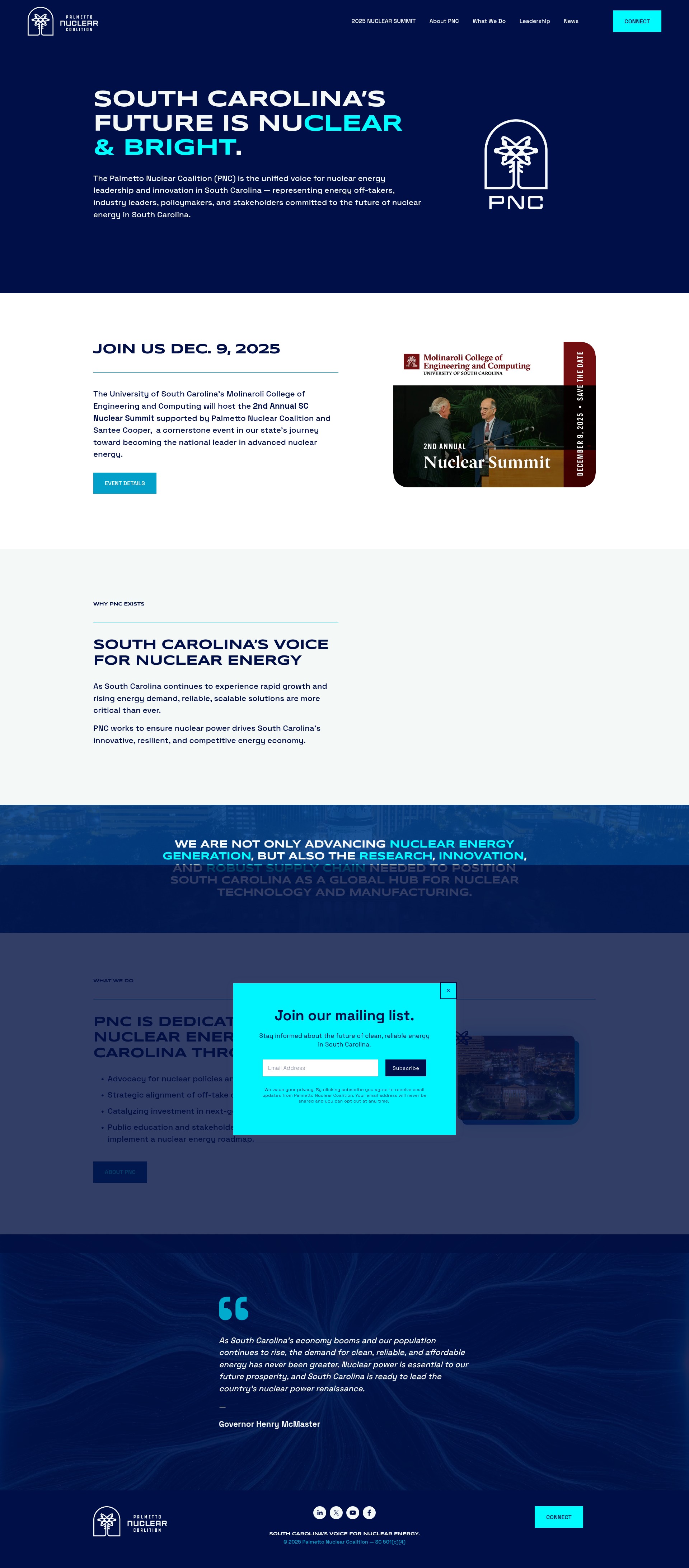 Screenshot of www.palmettonuclear.org