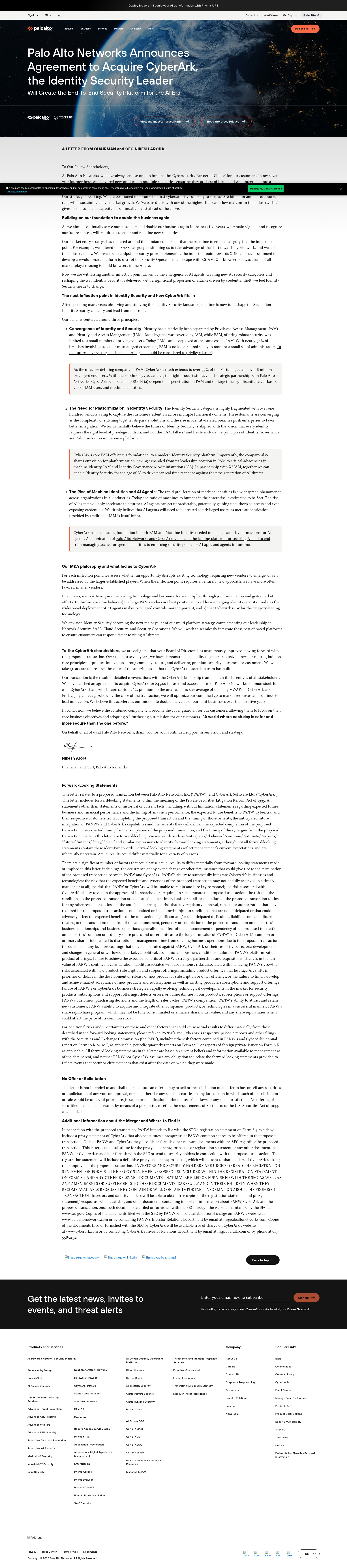 Screenshot of www.paloaltonetworks.com