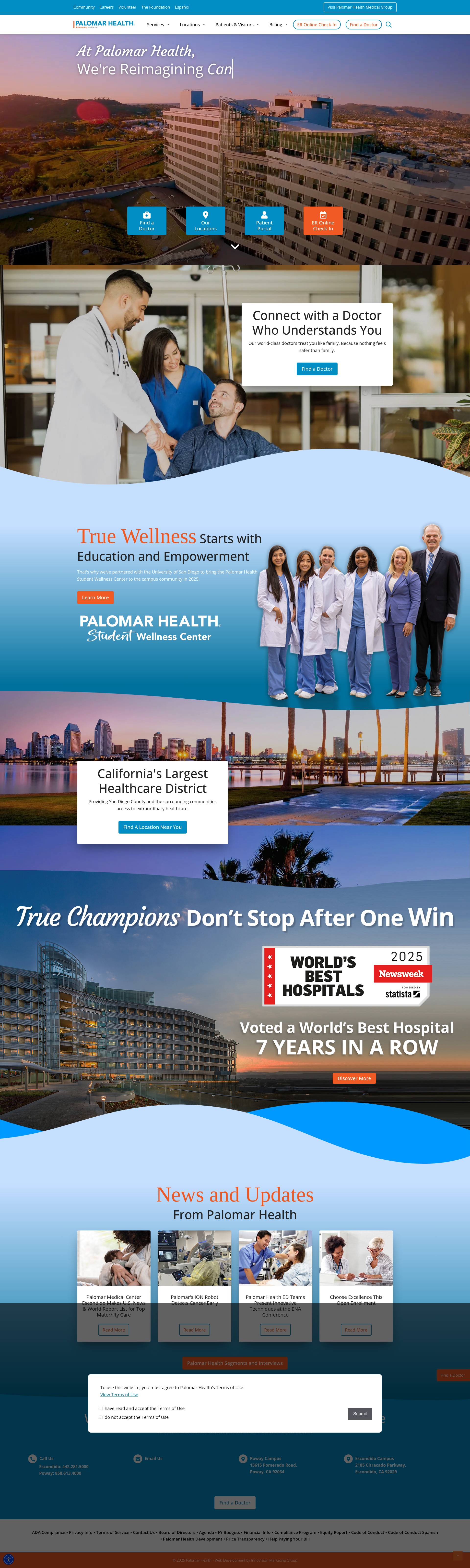 Screenshot of www.palomarhealth.org