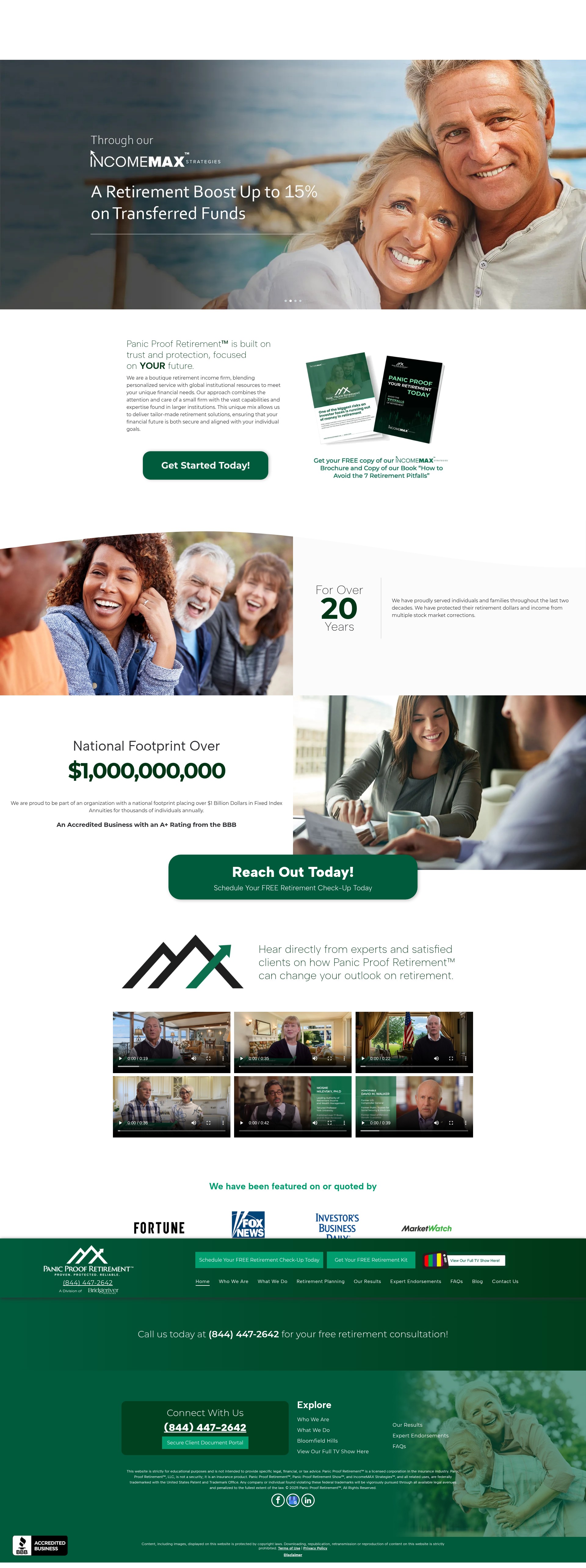 Screenshot of www.panicproofretirementus.com
