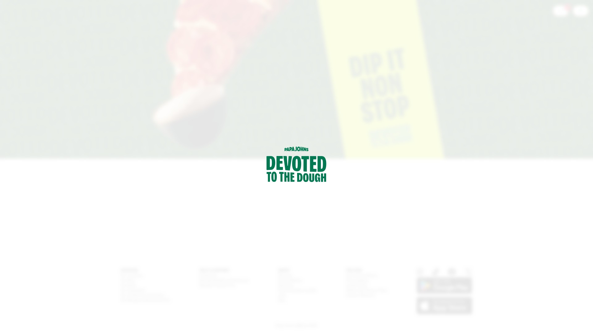 Screenshot of www.papajohns.co.uk