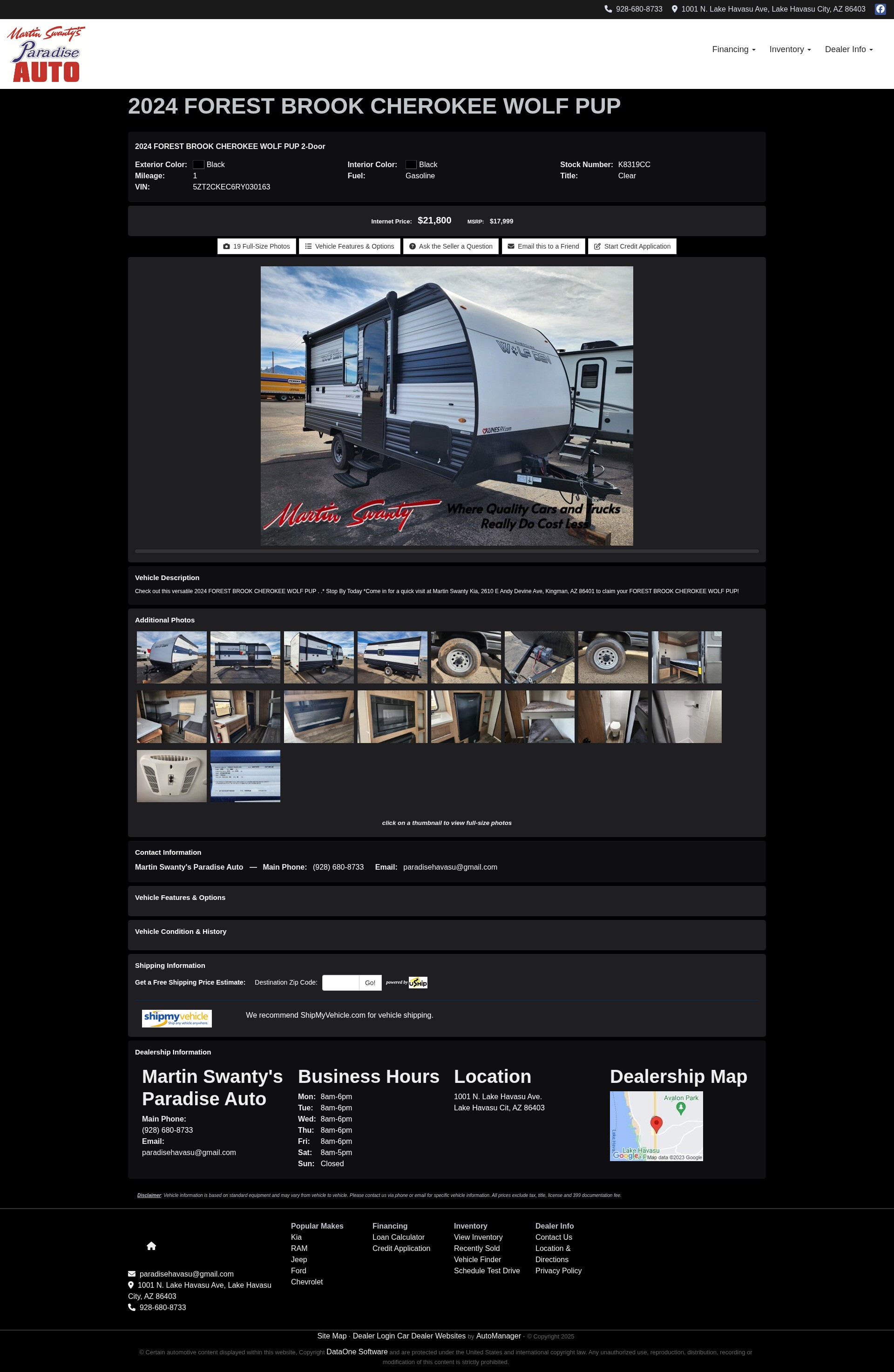Screenshot of www.paradiseautoandtruckcenter.com