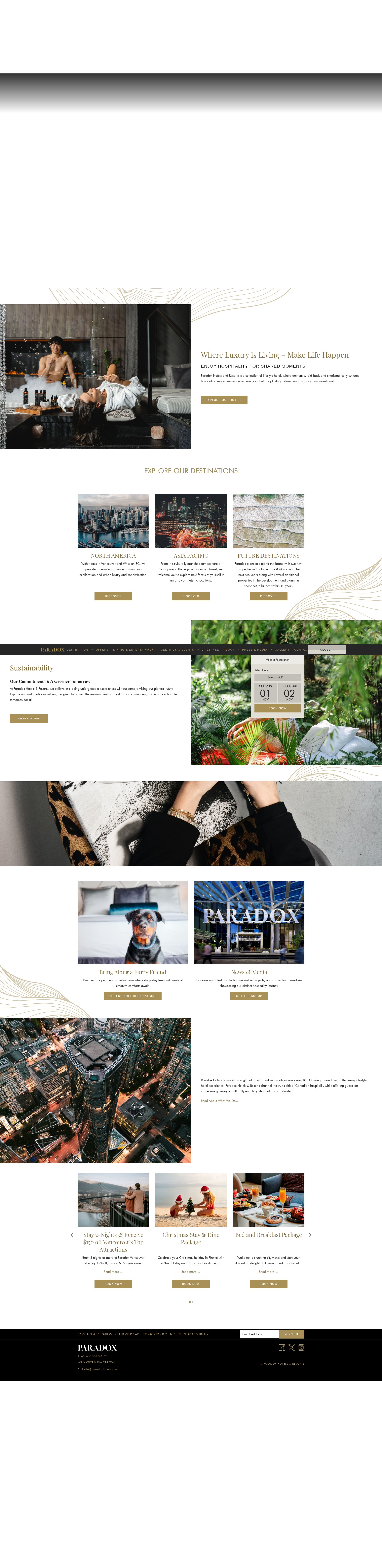 Screenshot of www.paradoxhotels.com