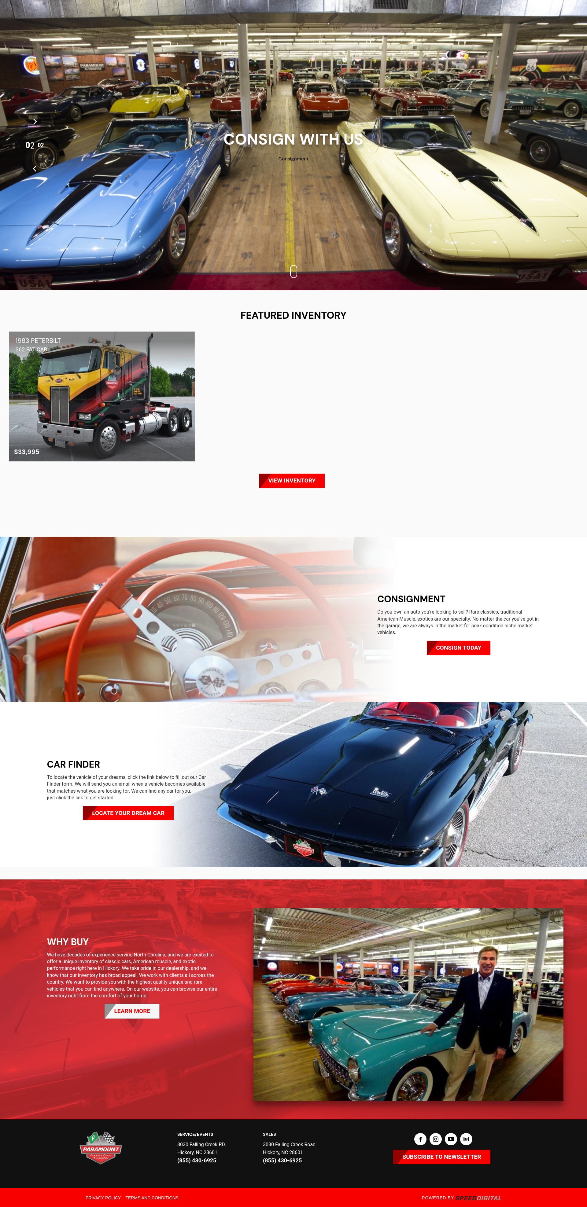 Screenshot of www.paramountclassiccars.com