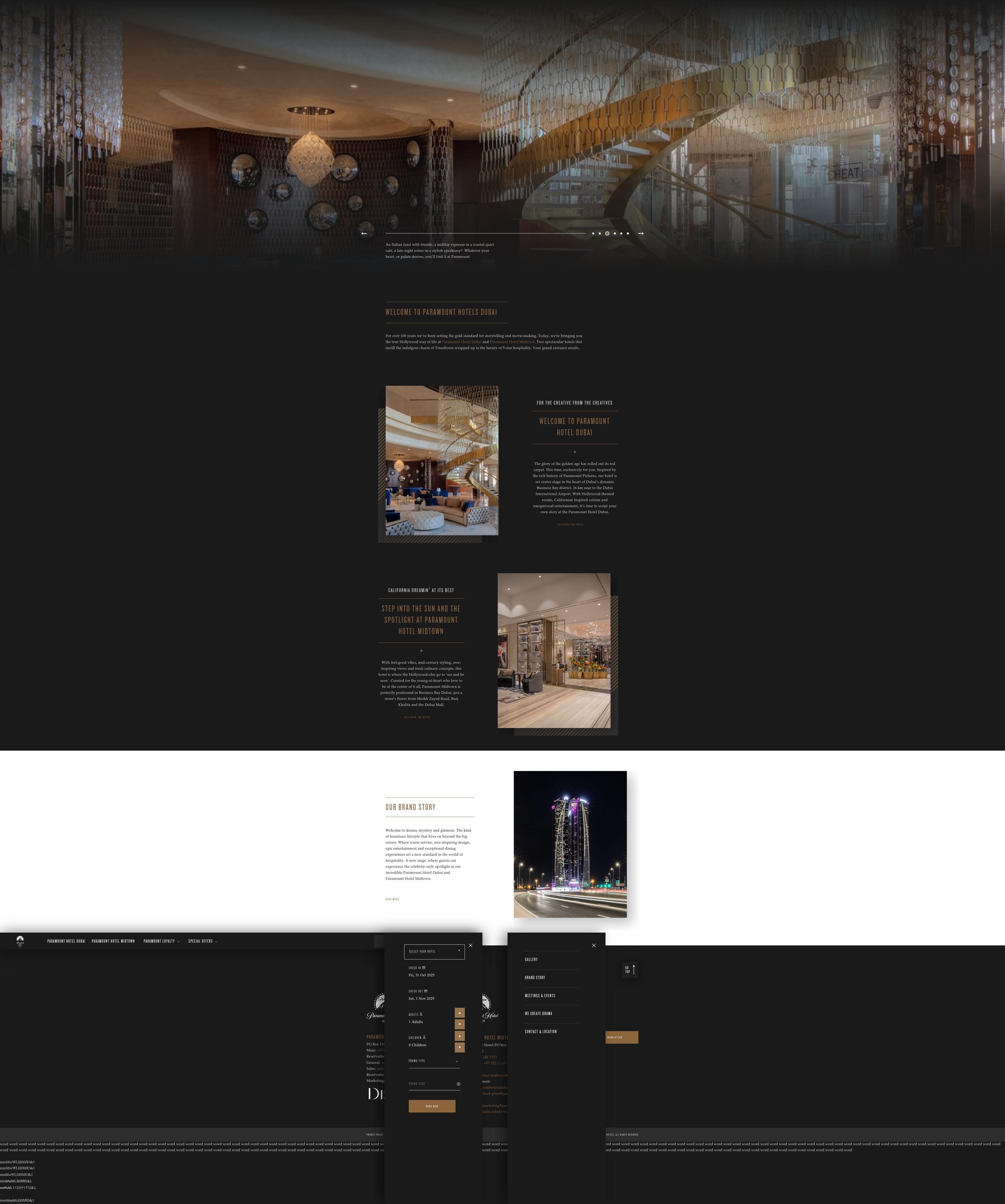 Screenshot of www.paramounthotelsdubai.com
