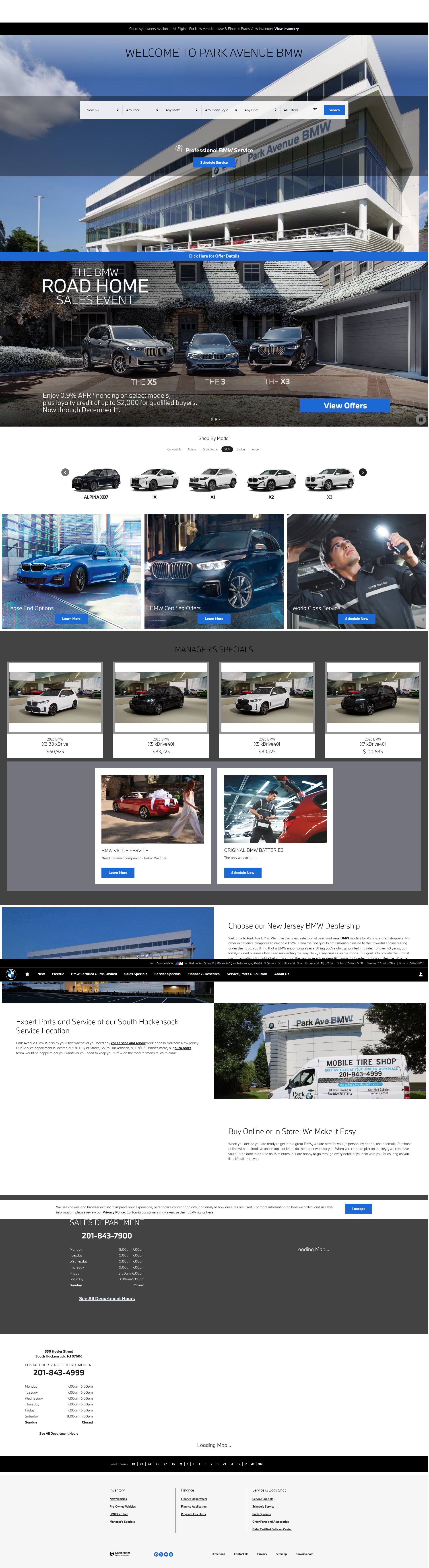 Screenshot of www.parkavebmw.com