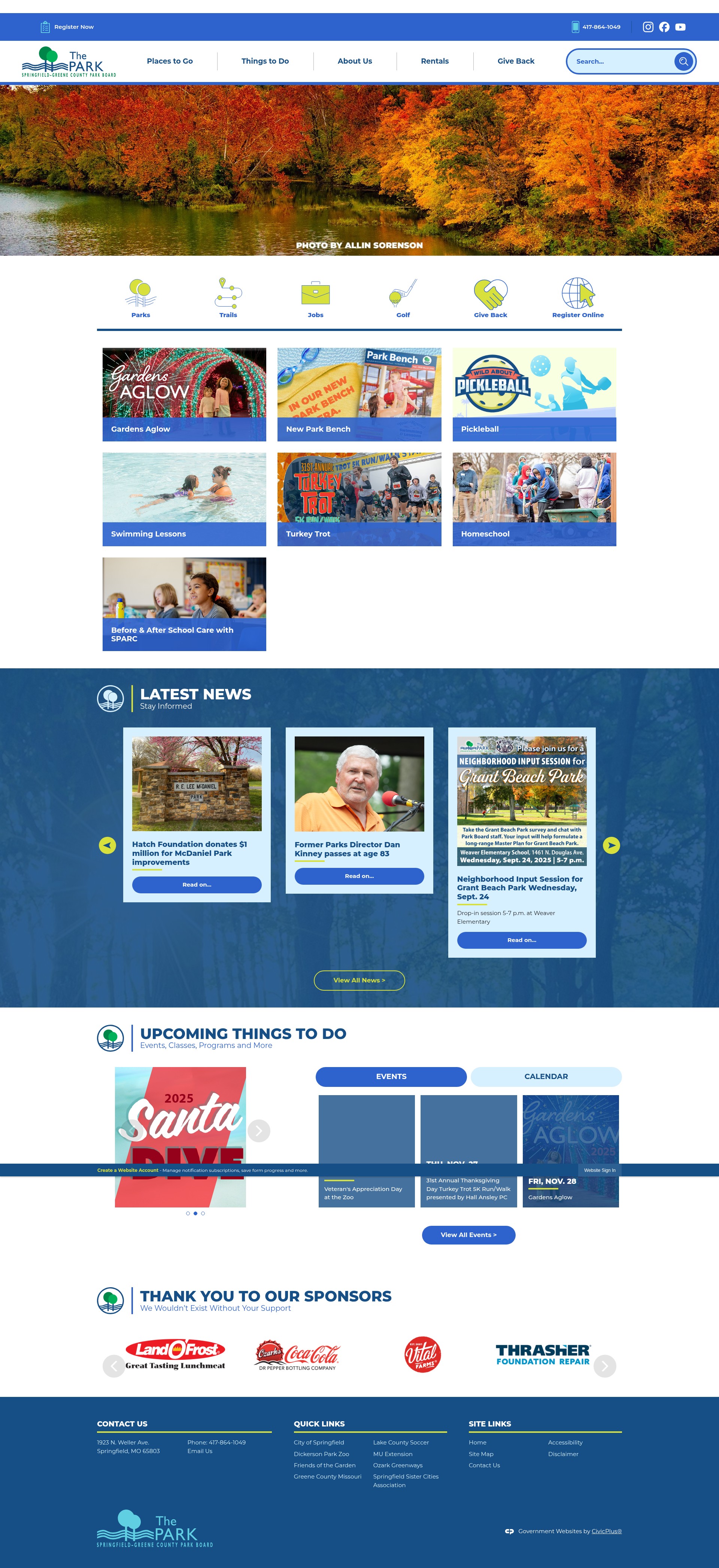 Screenshot of www.parkboard.org