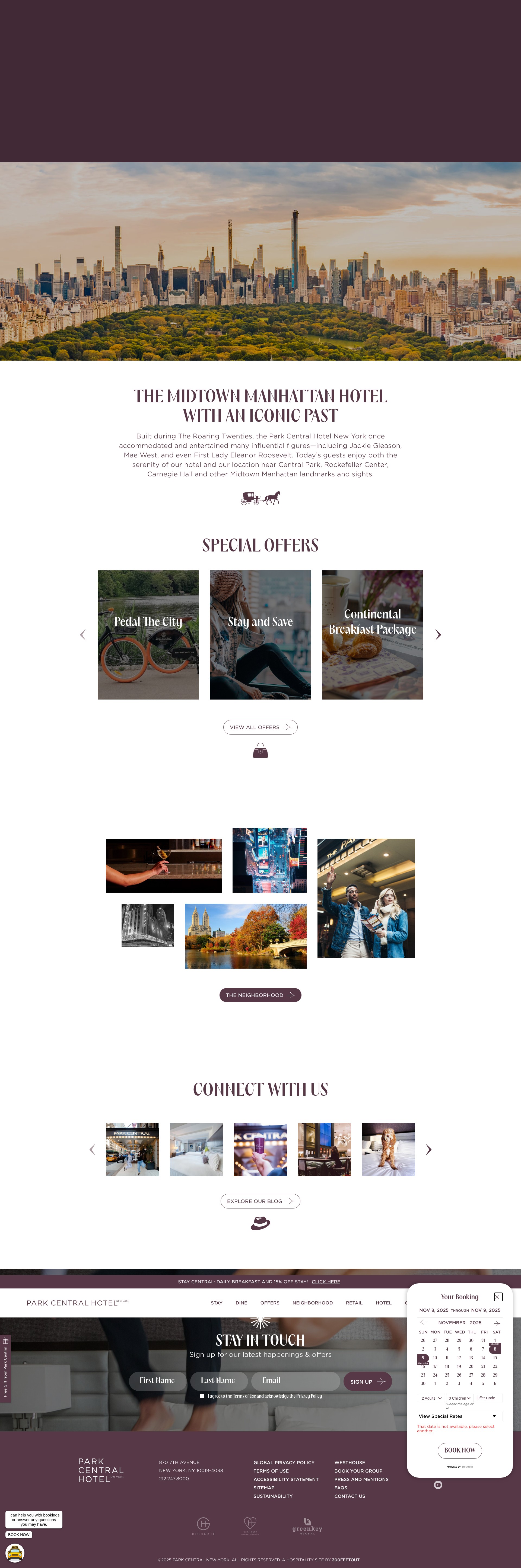 Screenshot of www.parkcentralny.com