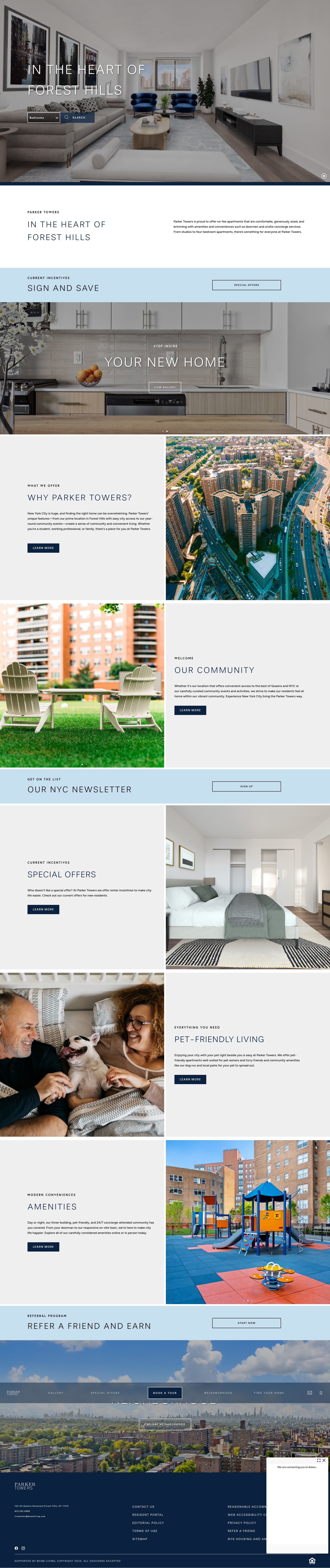 Screenshot of www.parkertowers.com