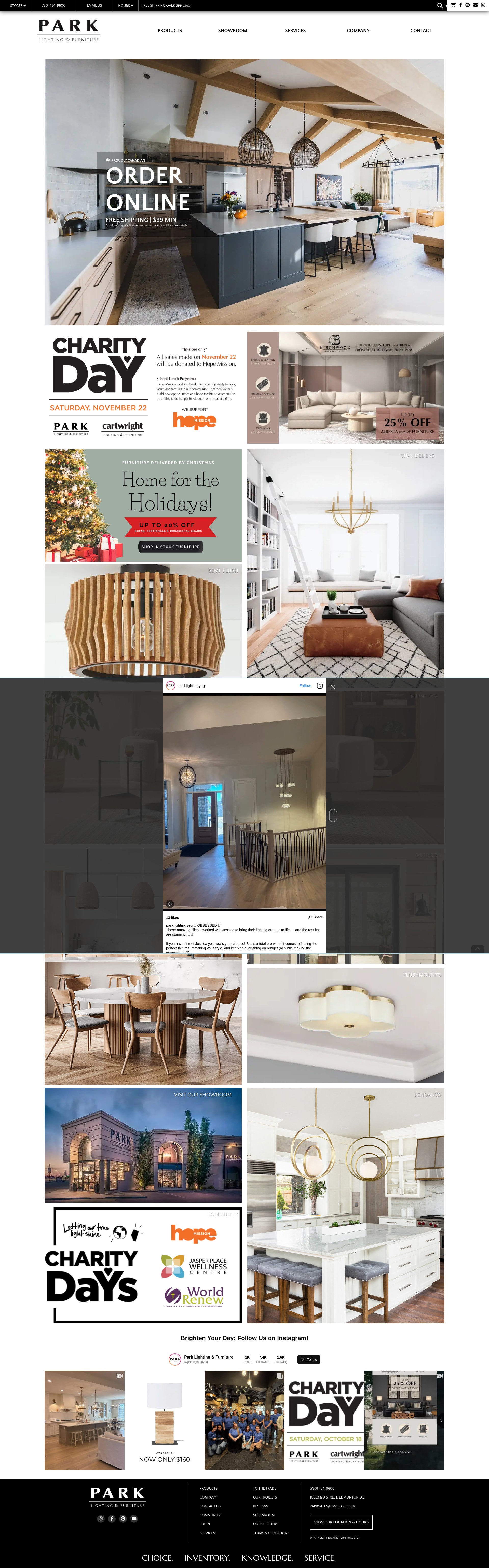 Screenshot of www.parklighting.ca