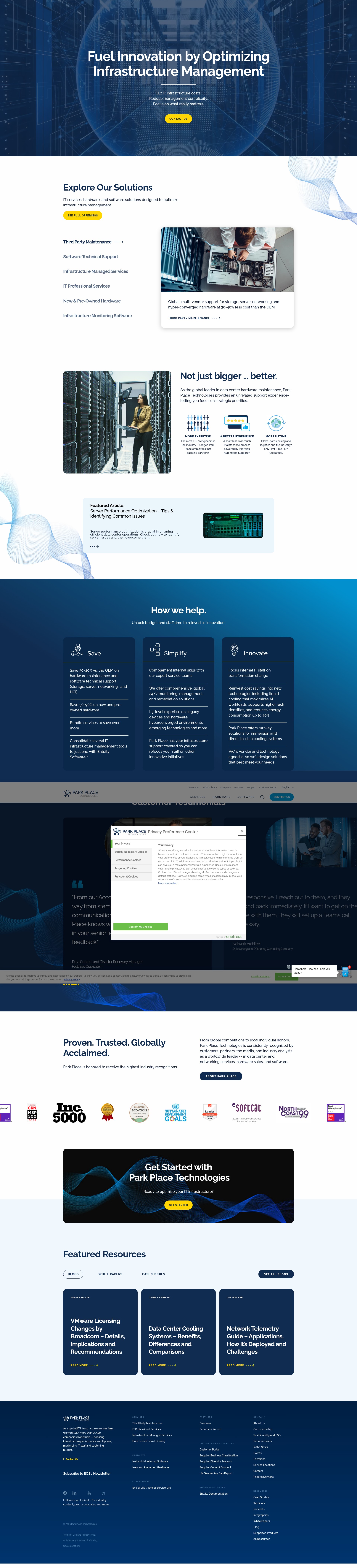 Screenshot of www.parkplacetechnologies.com