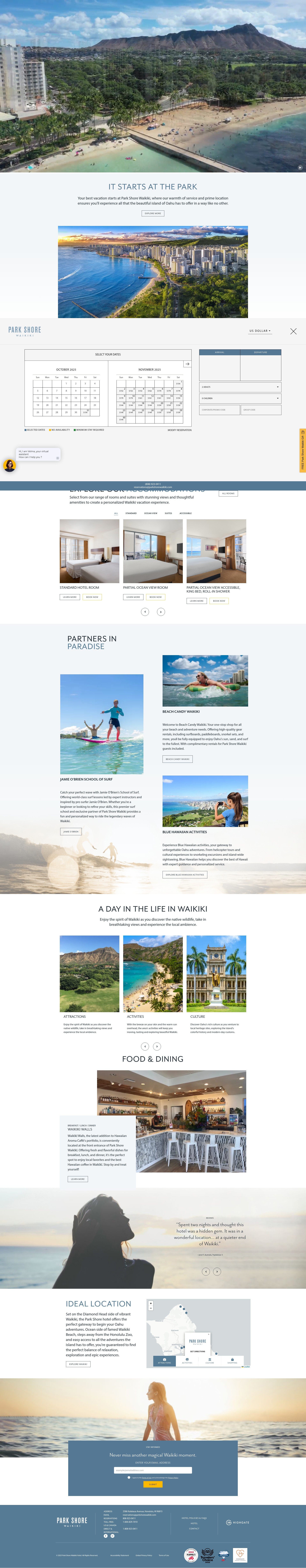 Screenshot of www.parkshorewaikiki.com