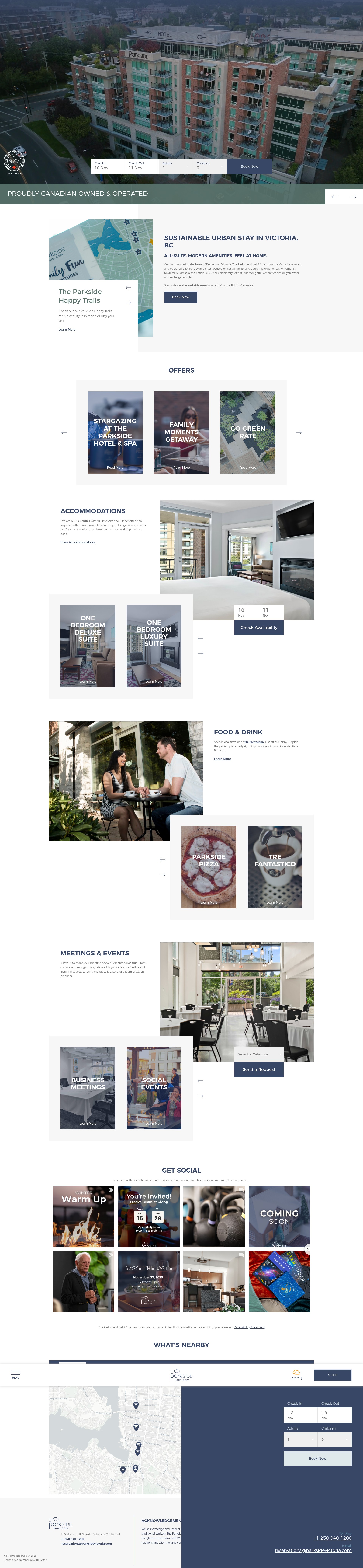 Screenshot of www.parksidevictoria.com