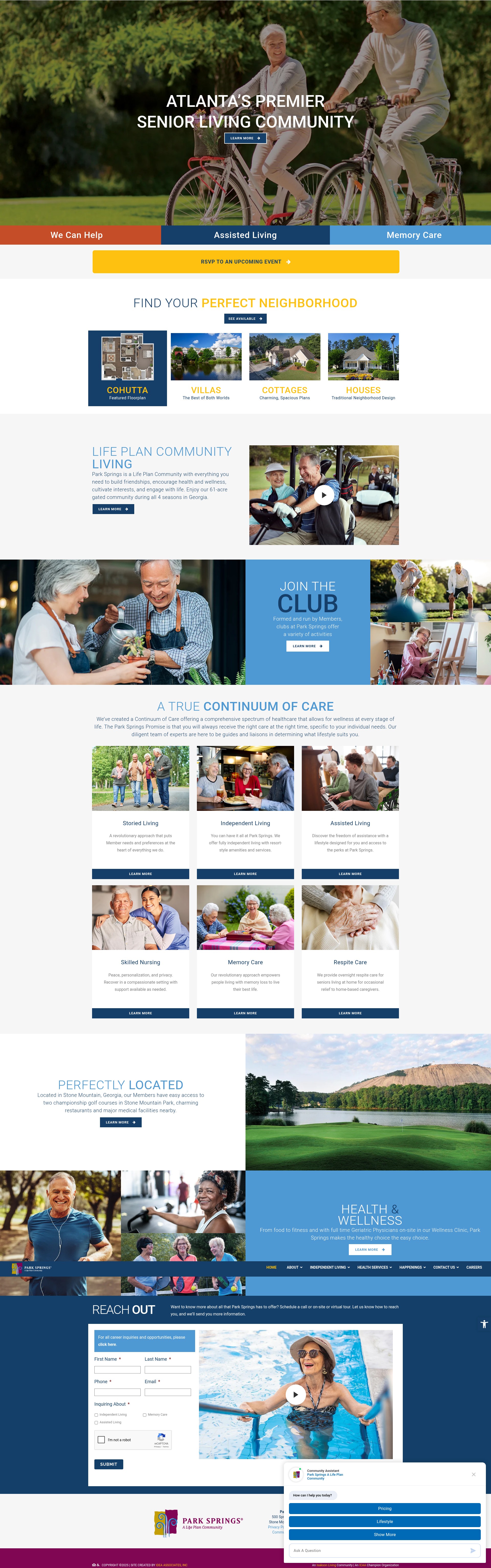 Screenshot of www.parksprings.com