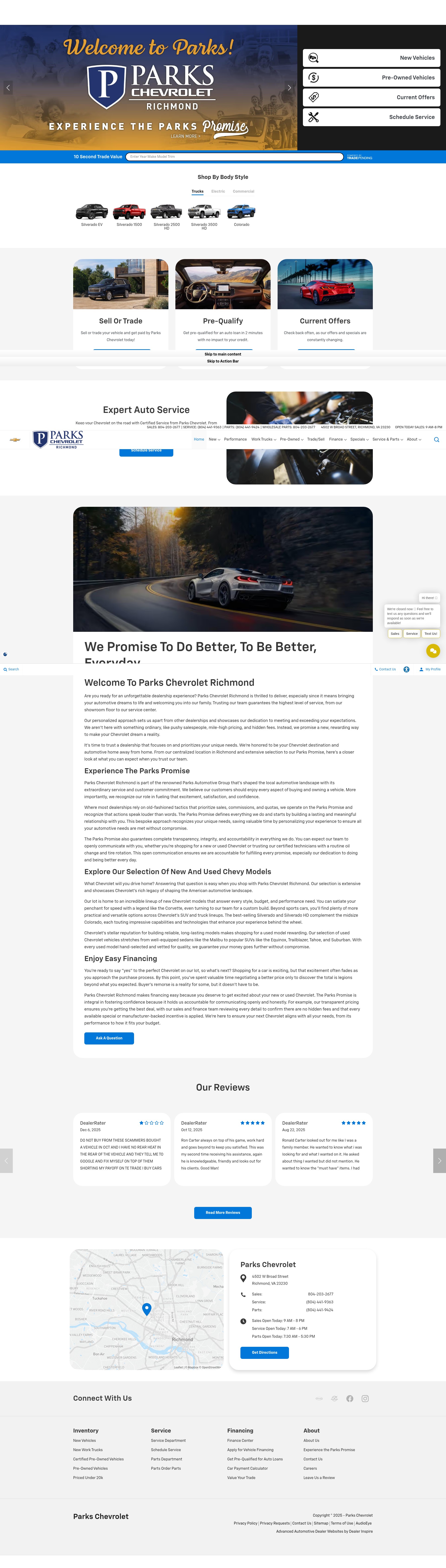 Screenshot of www.parksrichmond.com