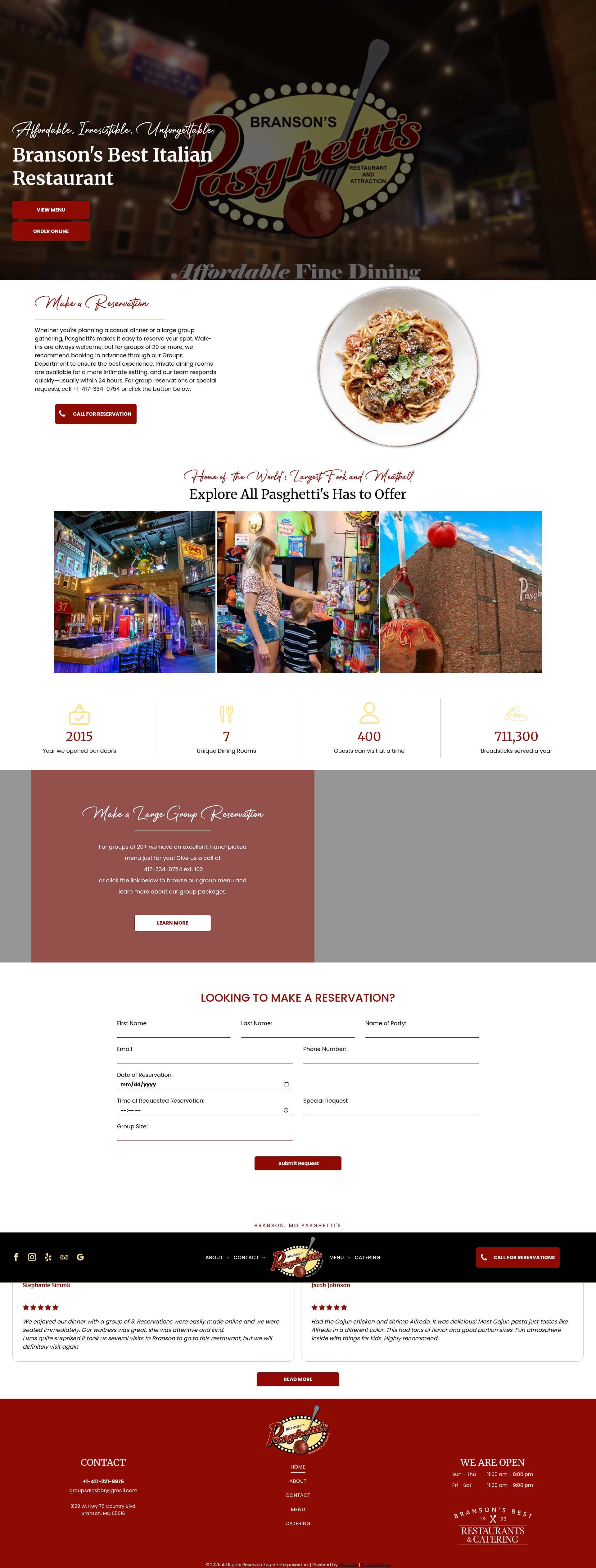 Screenshot of www.pasghettis.com