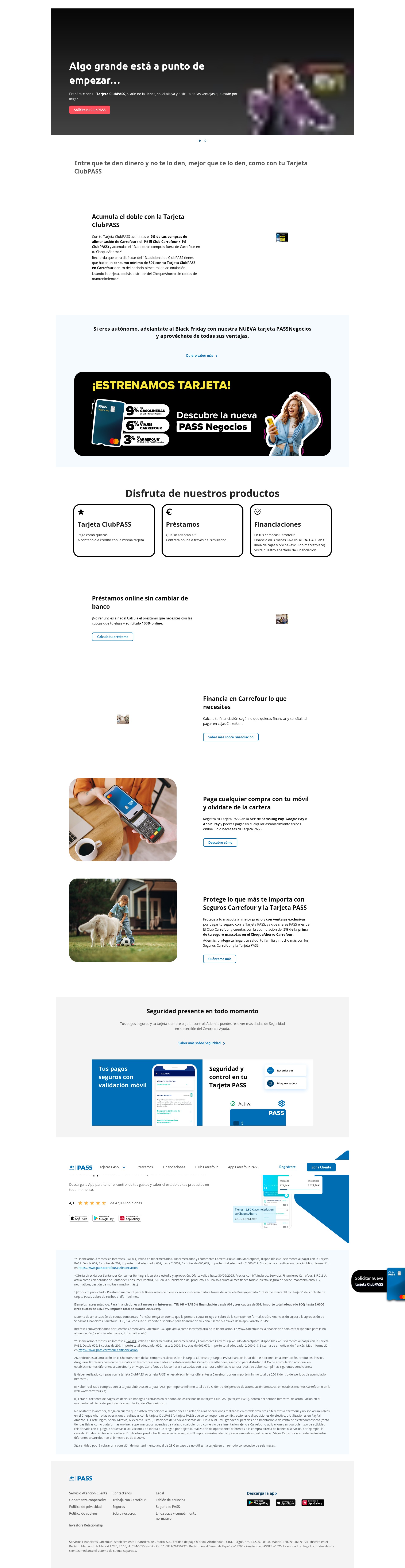 Screenshot of www.pass.carrefour.es