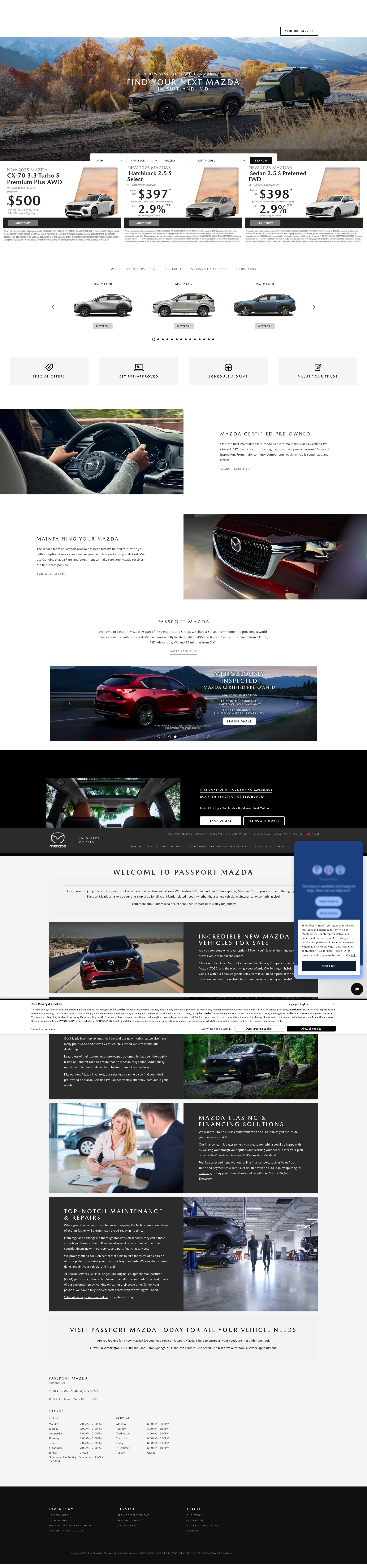 Screenshot of www.passportmazda.com