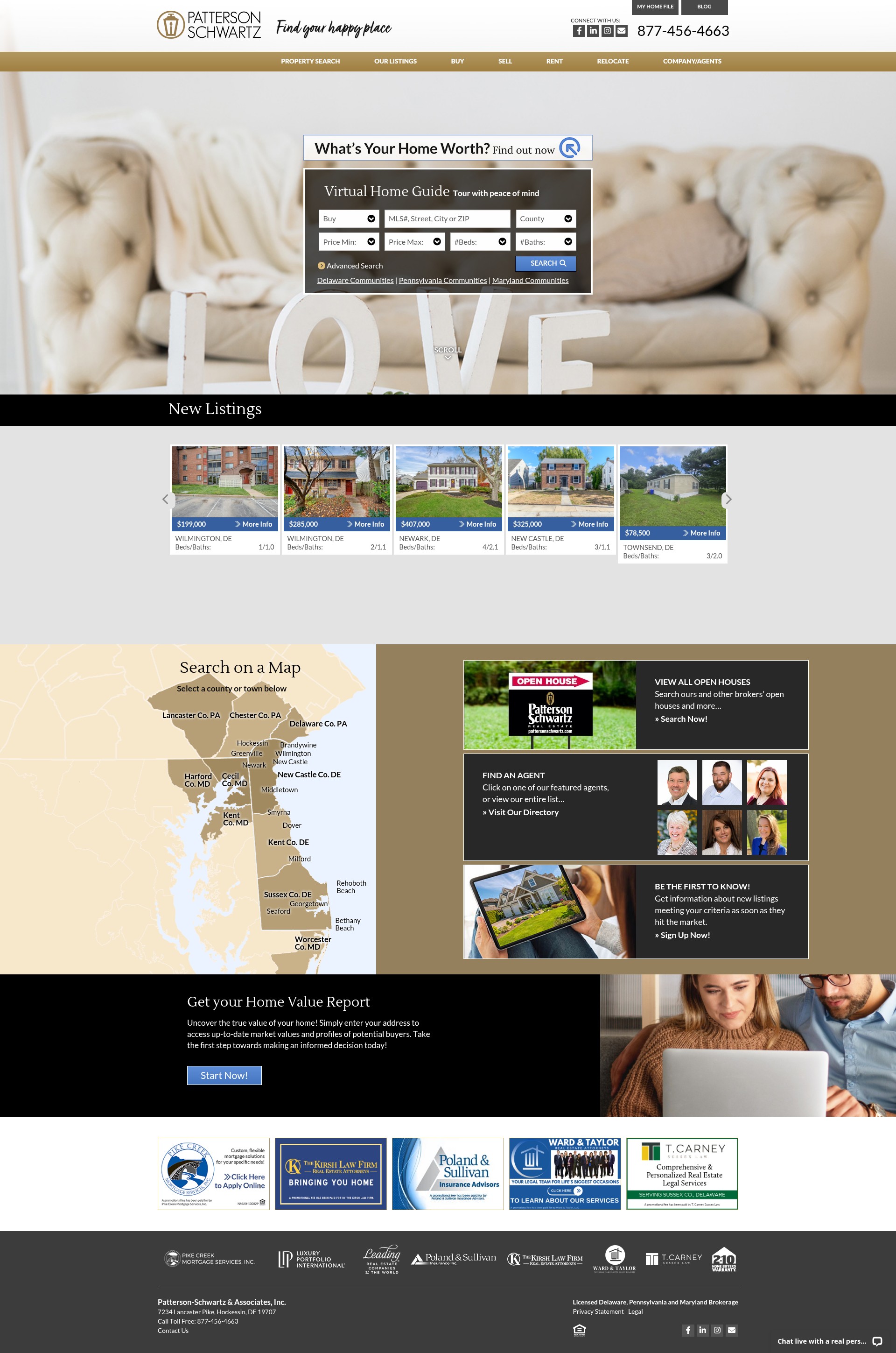 Screenshot of www.pattersonschwartz.com