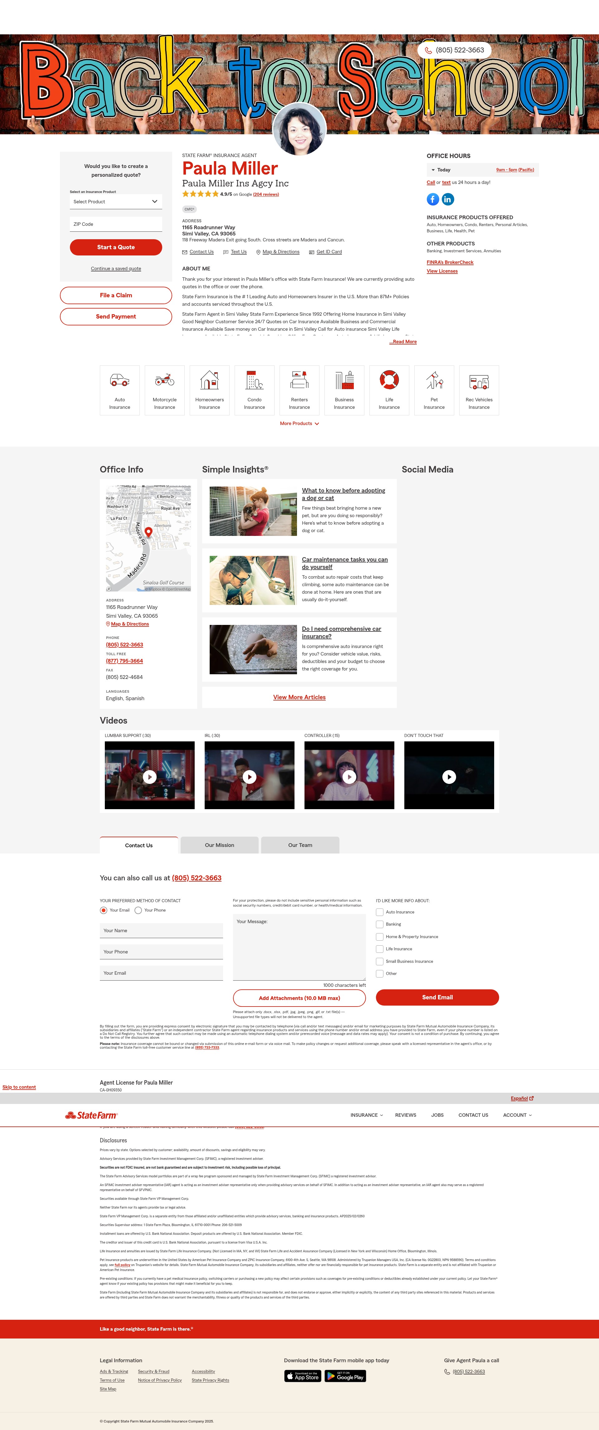 Screenshot of www.paulamilleragency.com