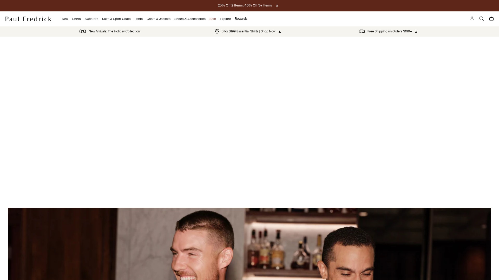 Screenshot of www.paulfredrick.com