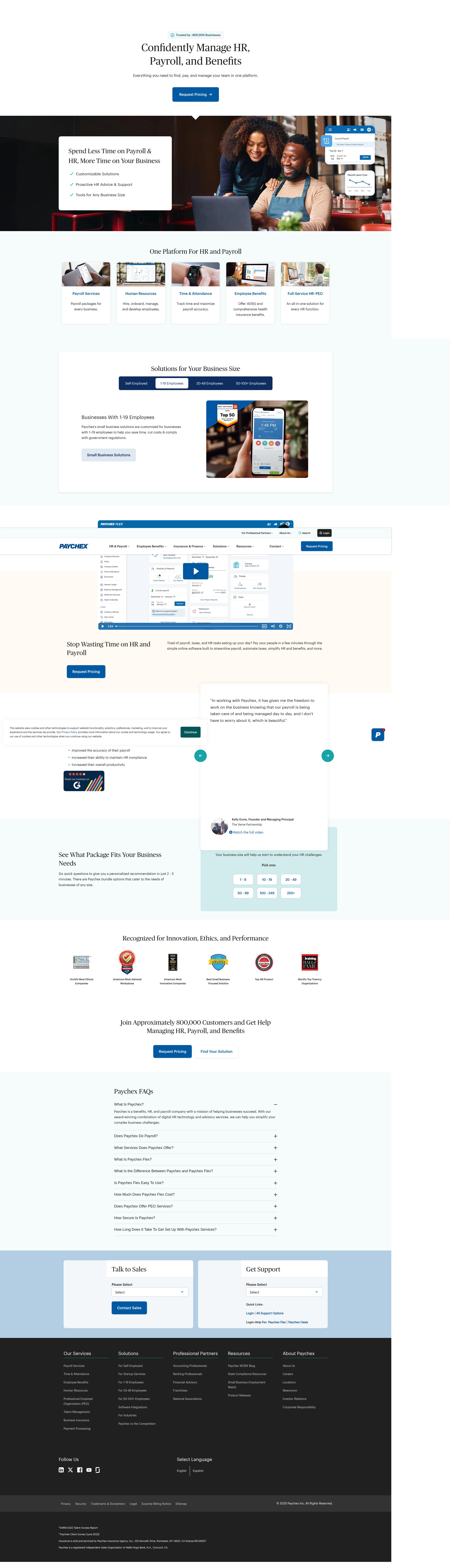 Screenshot of www.paychex.com